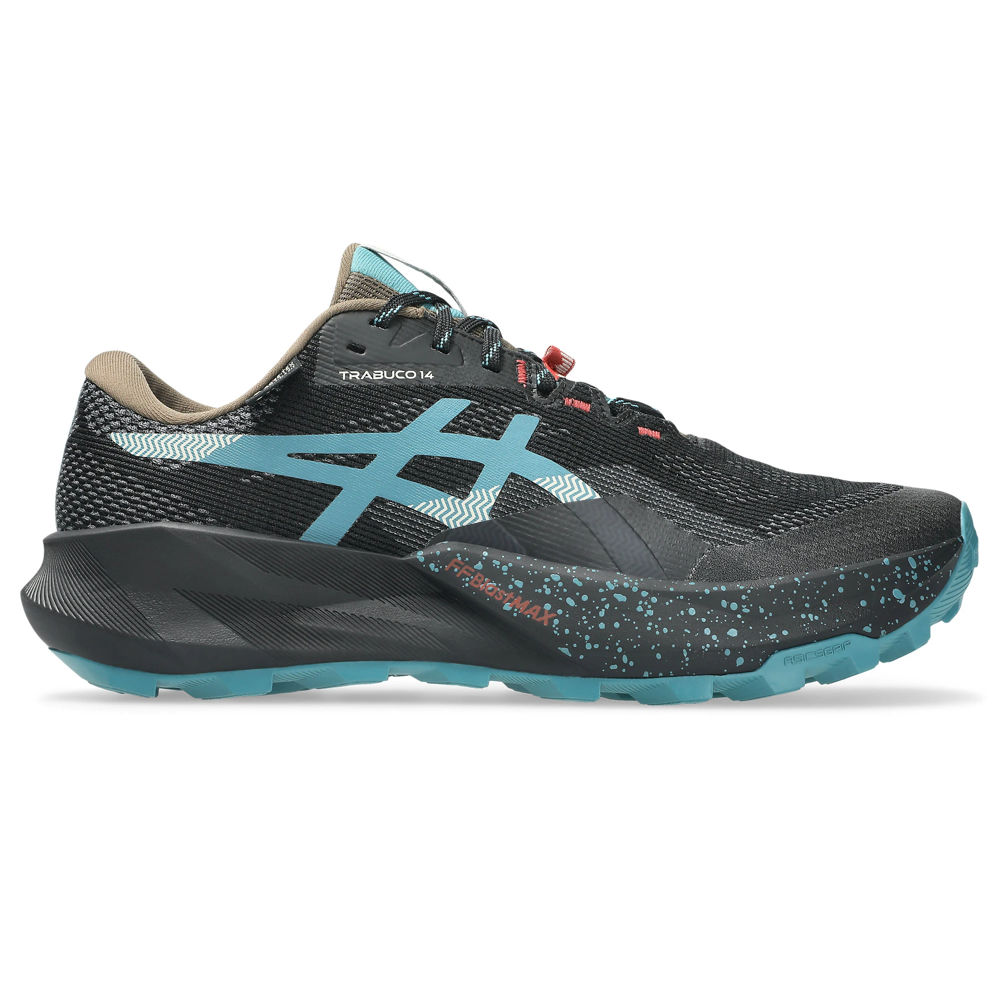 1. Pantofi alergare trail ASICS Trabuco 14 GTX (GORE-TEX) - negru | Misty Pine - impermeabili