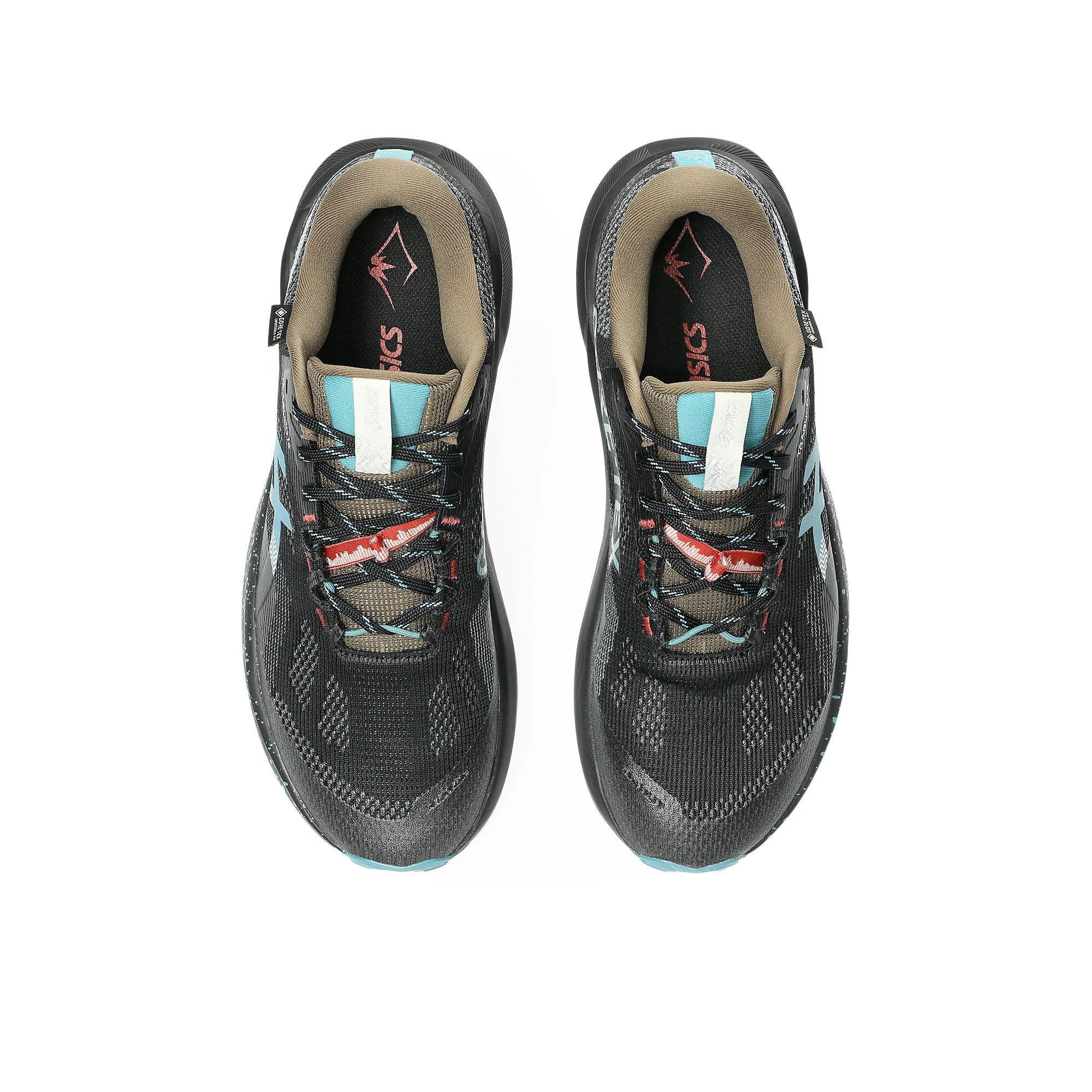 6. Pantofi alergare trail ASICS Trabuco 14 GTX (GORE-TEX) - negru | Misty Pine - impermeabili