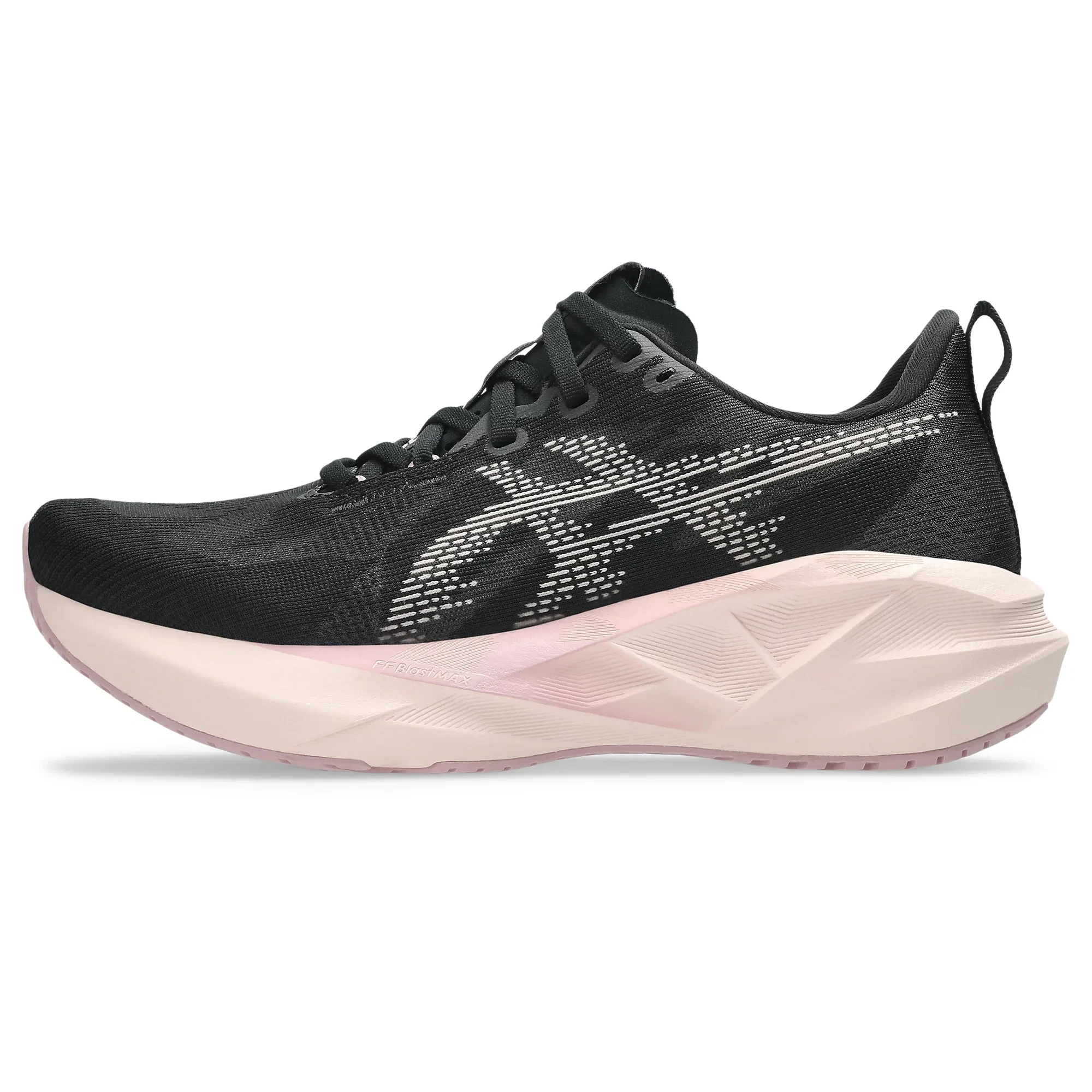 8. Pantofi alergare ASICS Novablast 5 - negru/roz Pearl Pink | energie maximă