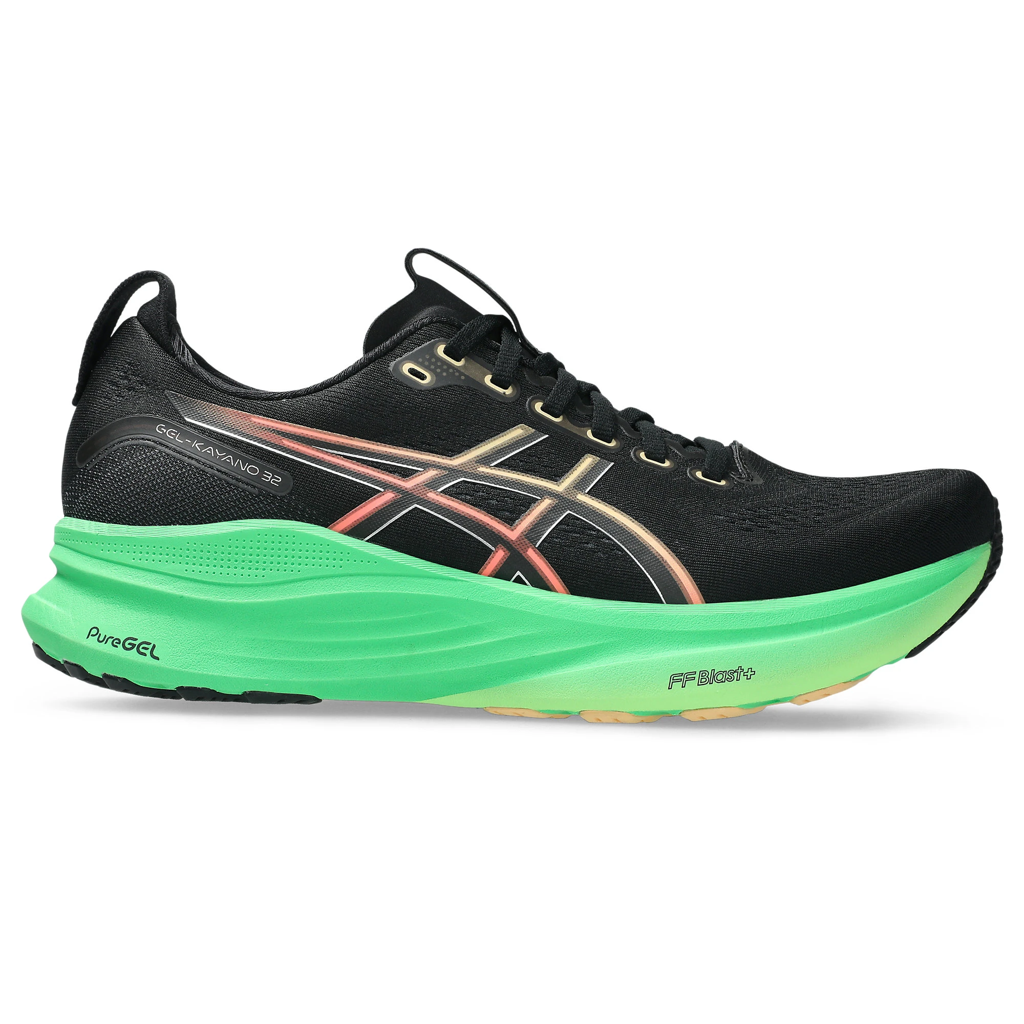 1. Pantofi alergare stabilitate ASICS GEL-Kayano 32 - negru | amortizare superioară