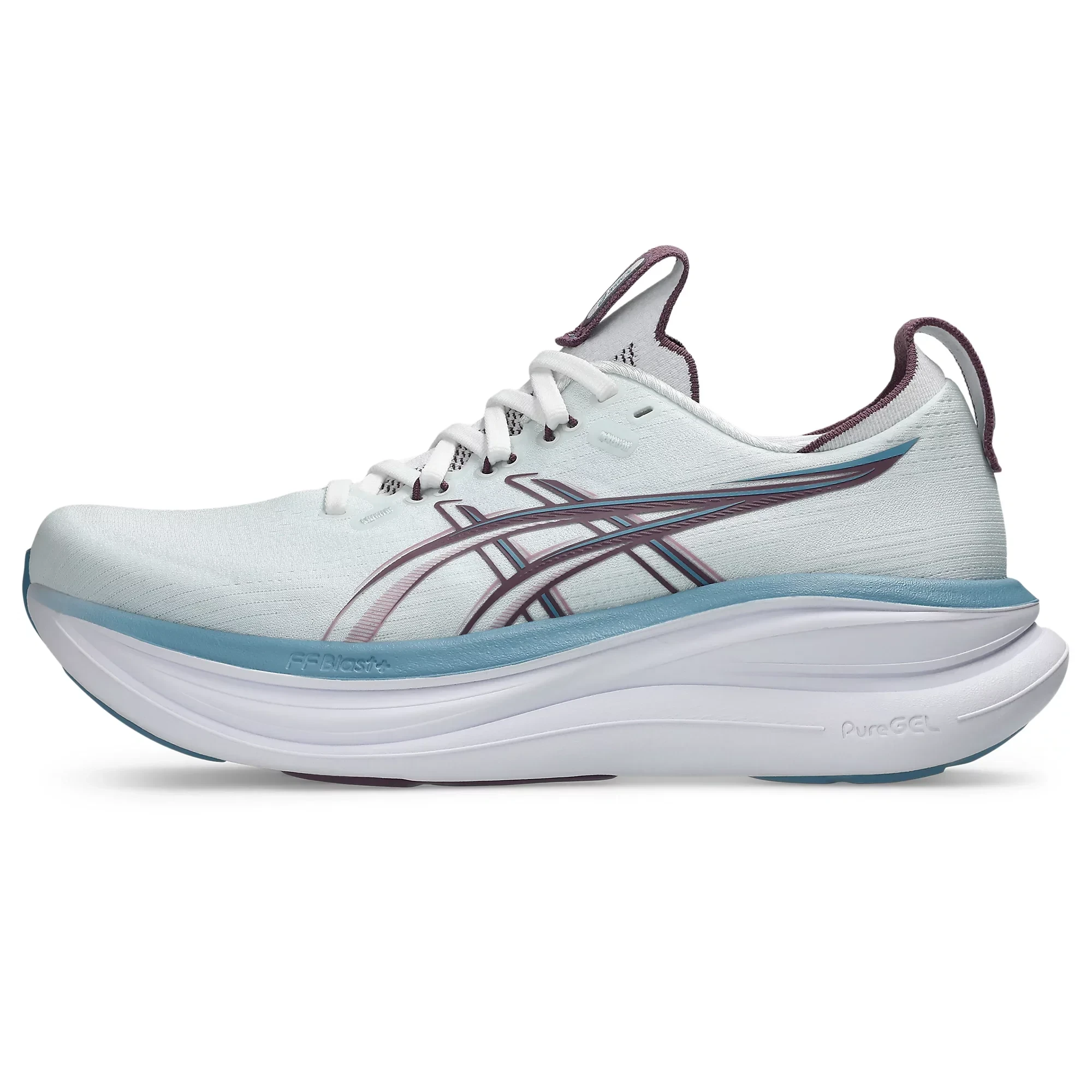 8. Pantofi alergare ASICS GEL-Nimbus 28 - albastru Arctic Blue | mov Velvet Purple