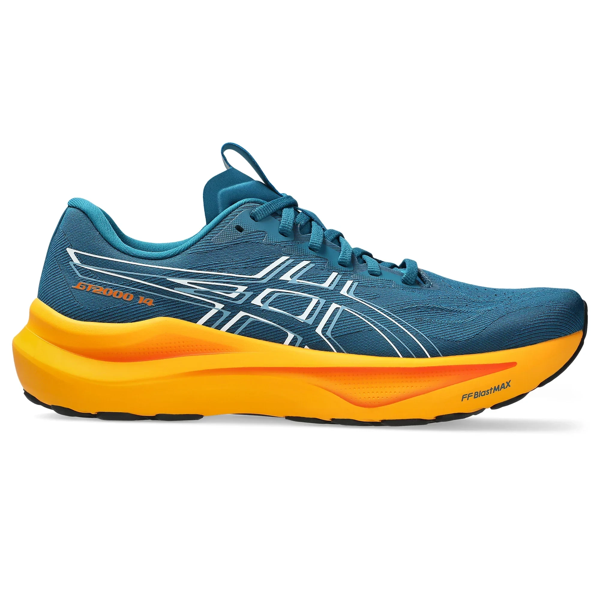 Pantofi alergare stabilitate ASICS GT-2000 14 - turcoaz închis/alb | suport și amortizare - 185189