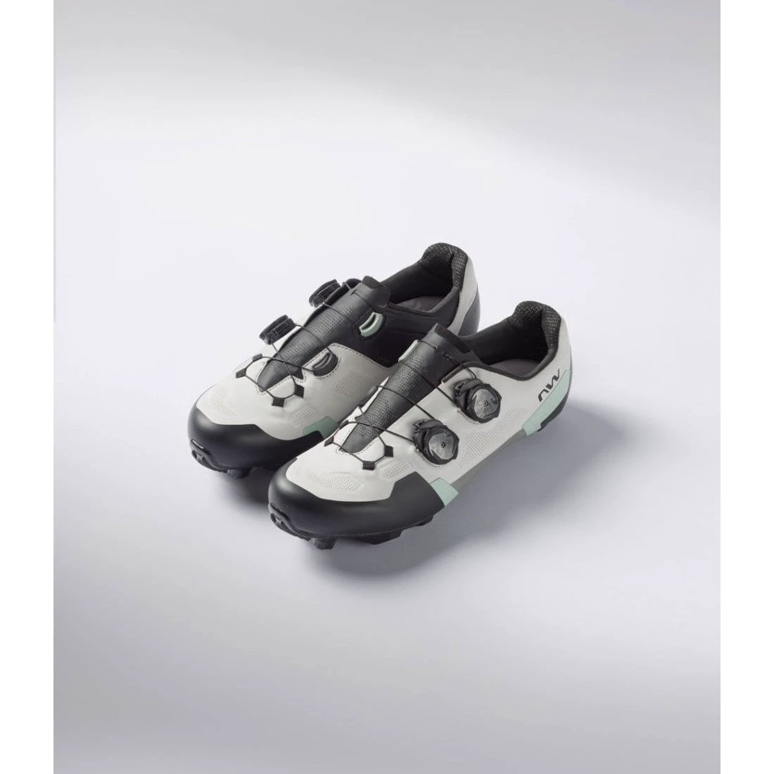 5. Pantofi ciclism MTB XC Northwave Extreme XT - gri/verde salvie | talpă carbon