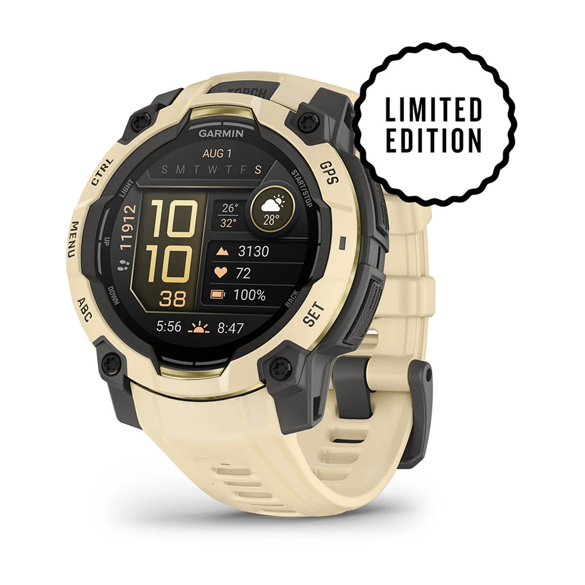 1. Garmin Instinct 3 – 45 mm, AMOLED | Citrine cu curea Citrine