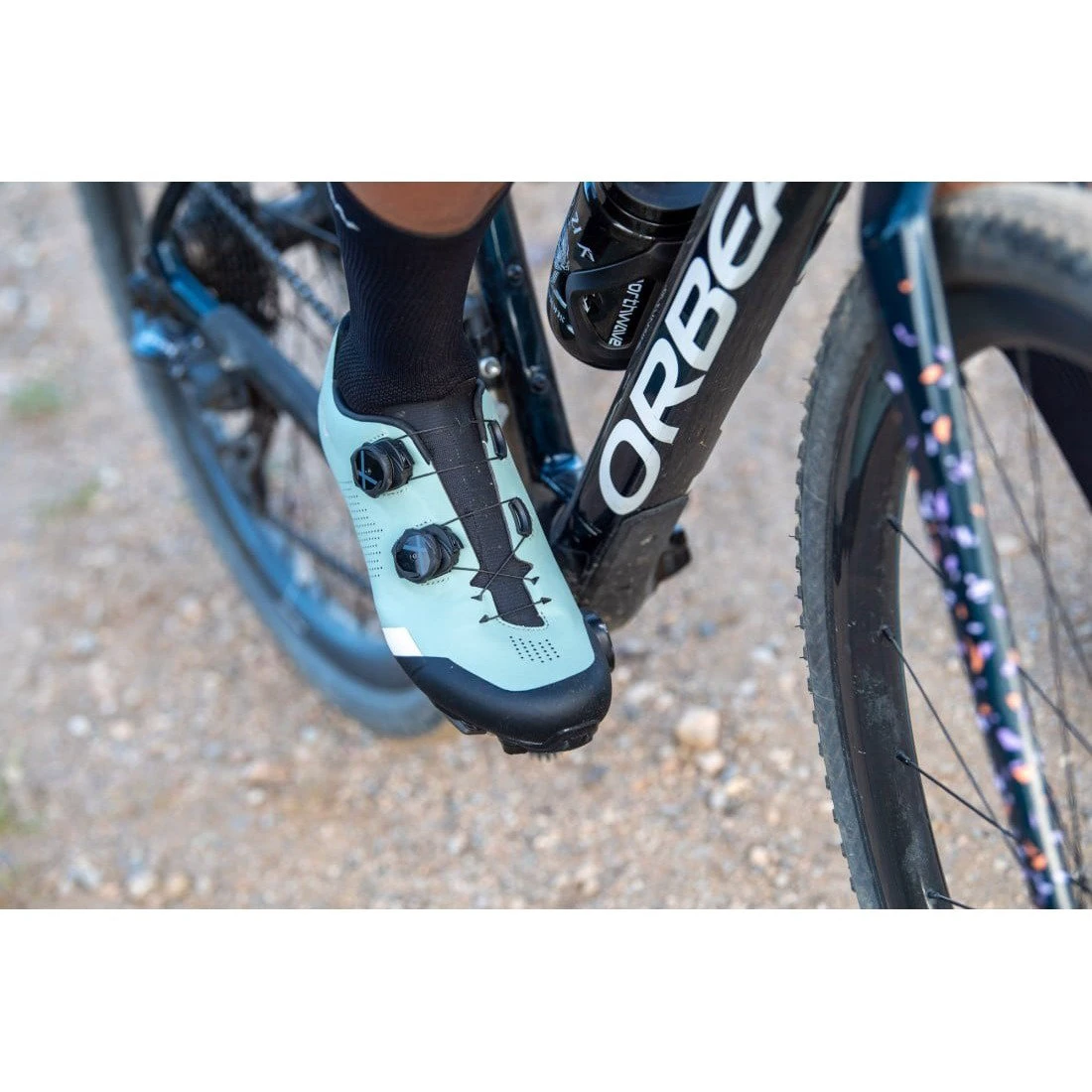 6. Pantofi ciclism MTB XC Northwave Striker - verde salvie | talpă carbon