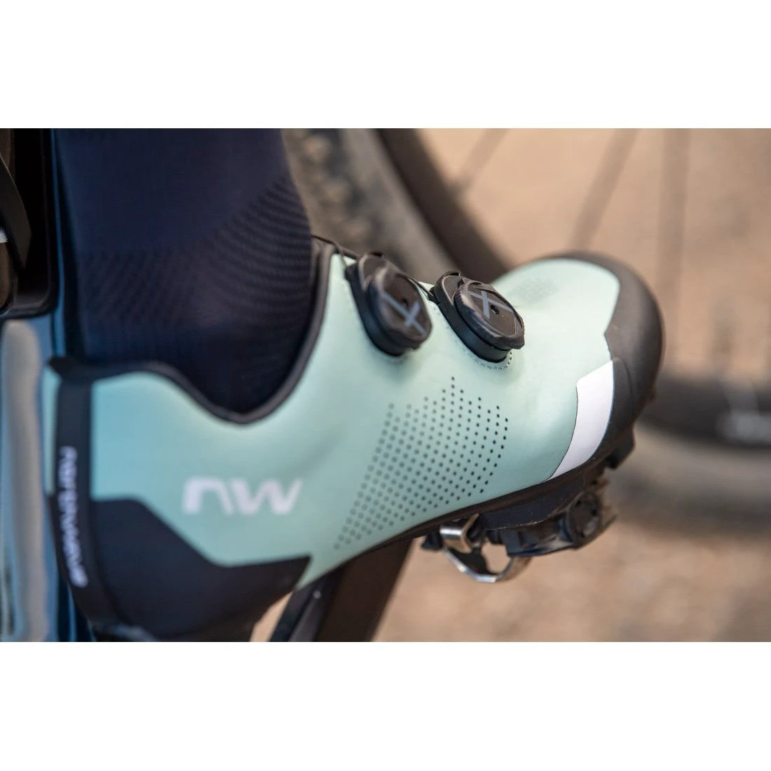 4. Pantofi ciclism MTB XC Northwave Striker - verde salvie | talpă carbon