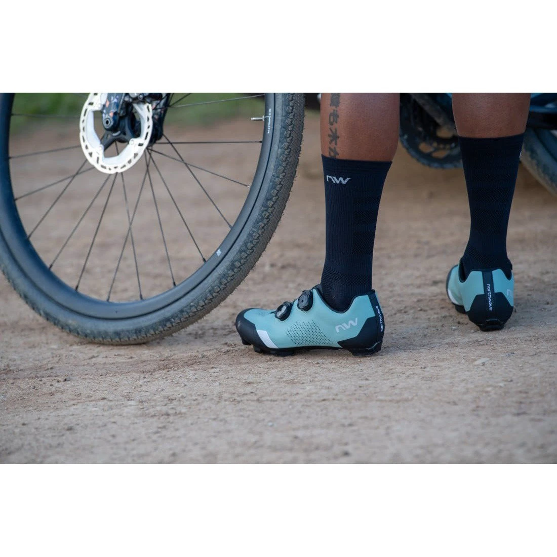 5. Pantofi ciclism MTB XC Northwave Striker - verde salvie | talpă carbon