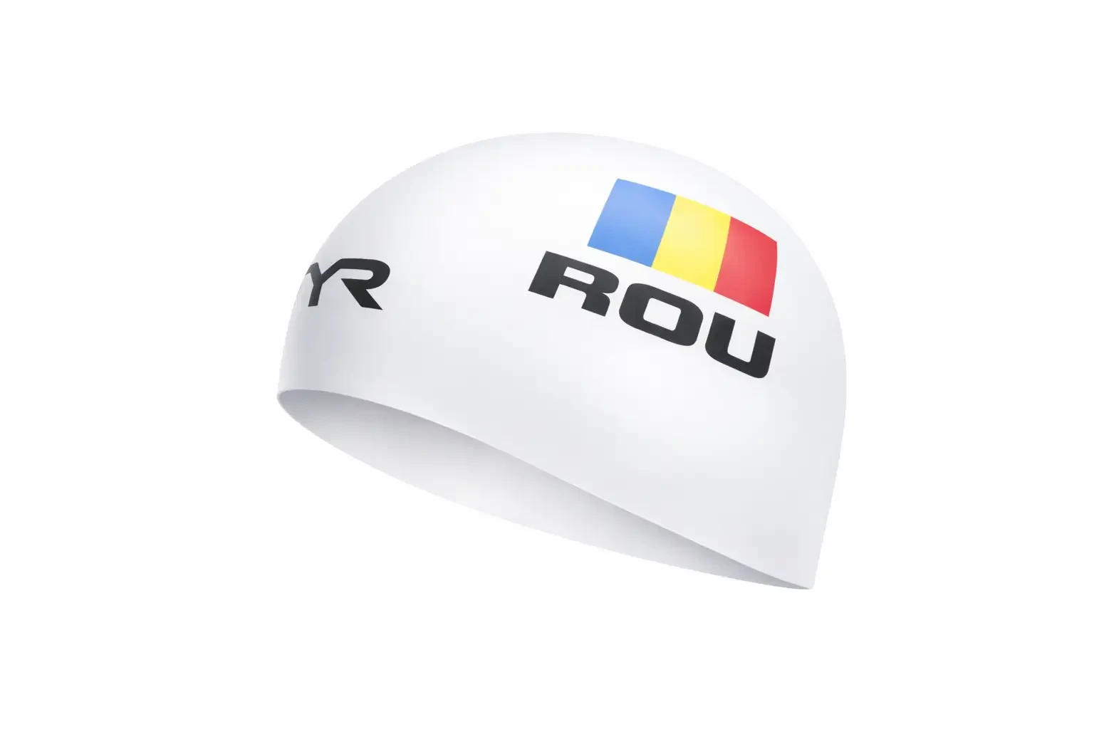 1. TYR casca inot silicon Romania - gri tricolor