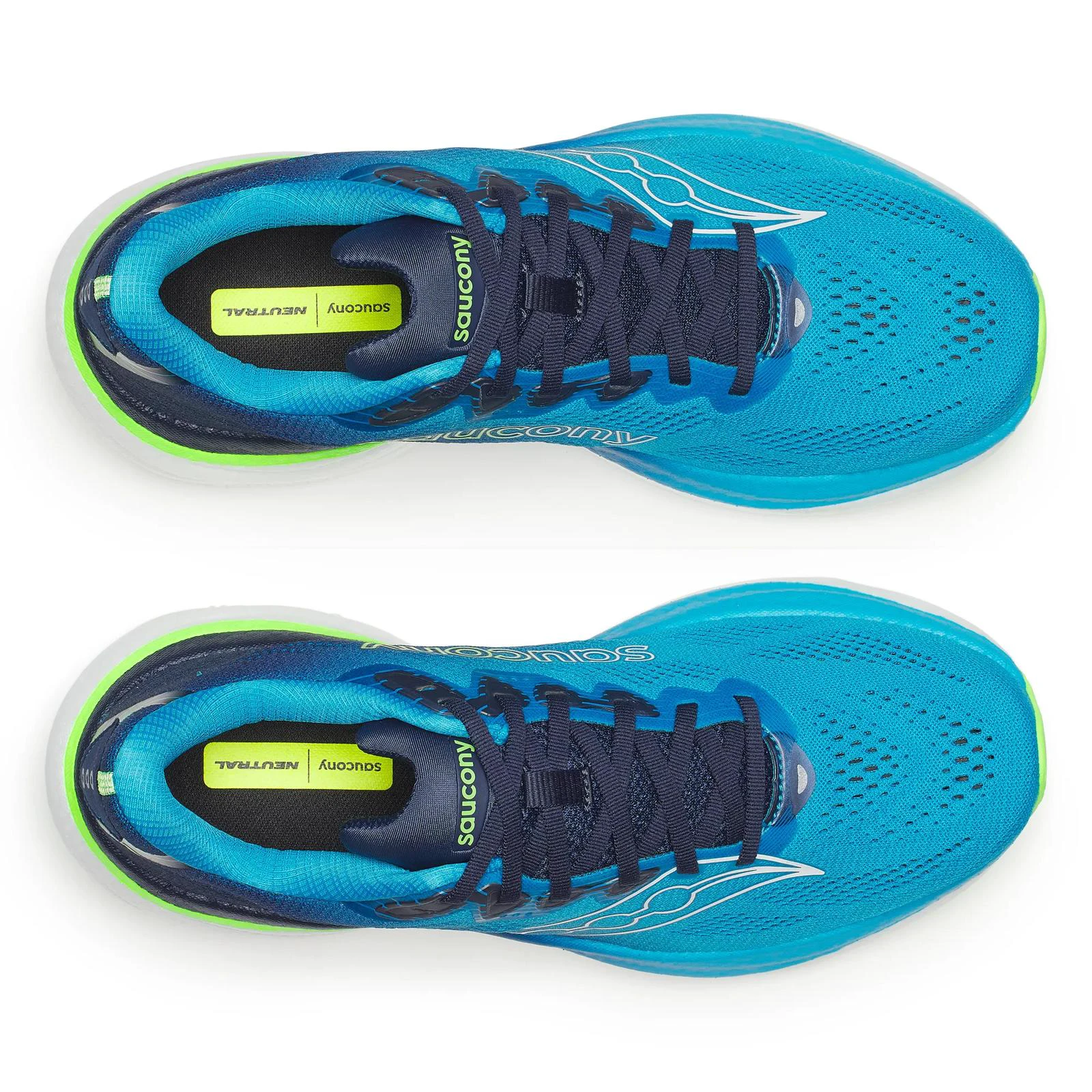 5. Pantofi alergare Saucony Ride 19 - albastru Cobalt | Slime | PWRRUN+