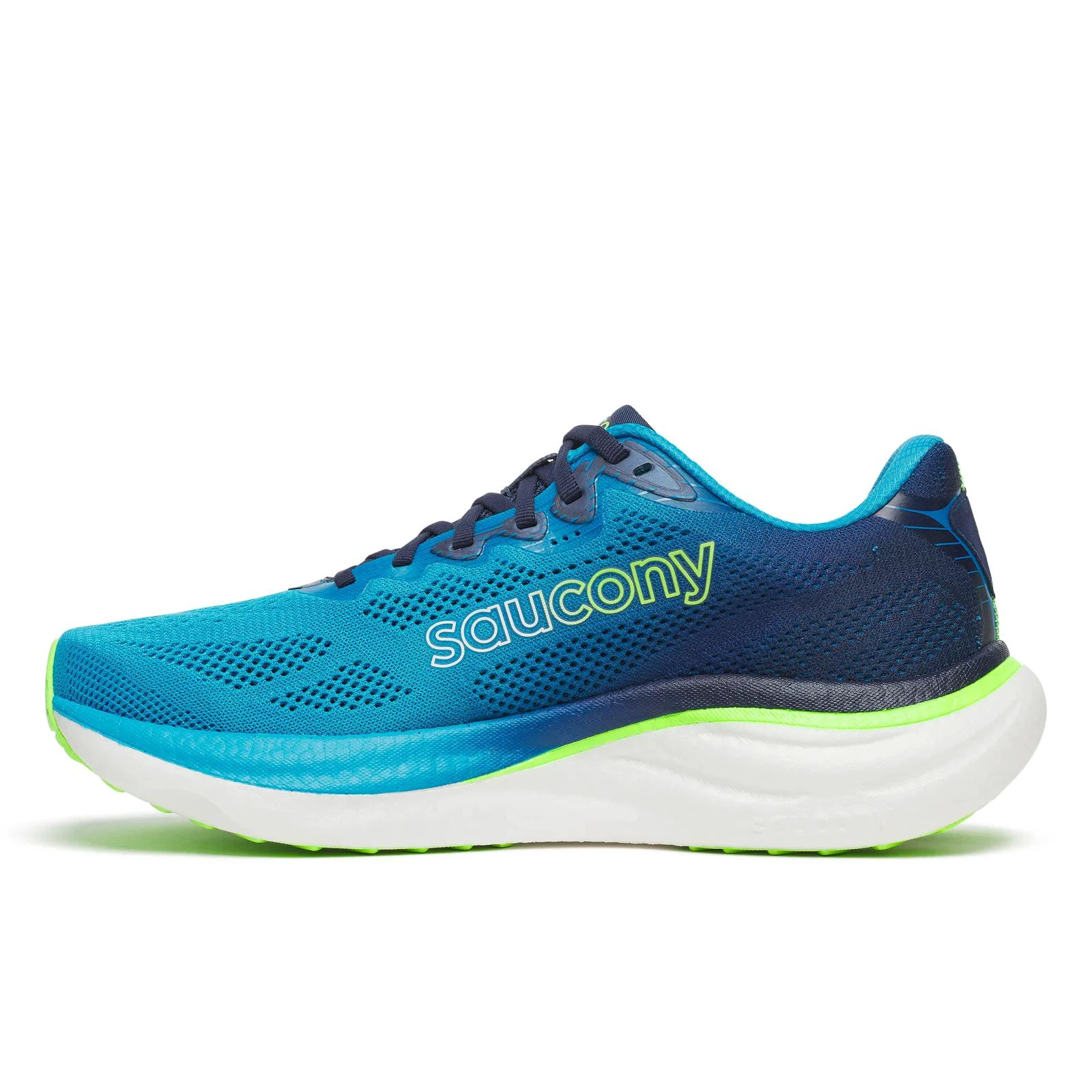 3. Pantofi alergare Saucony Ride 19 - albastru Cobalt | Slime | PWRRUN+