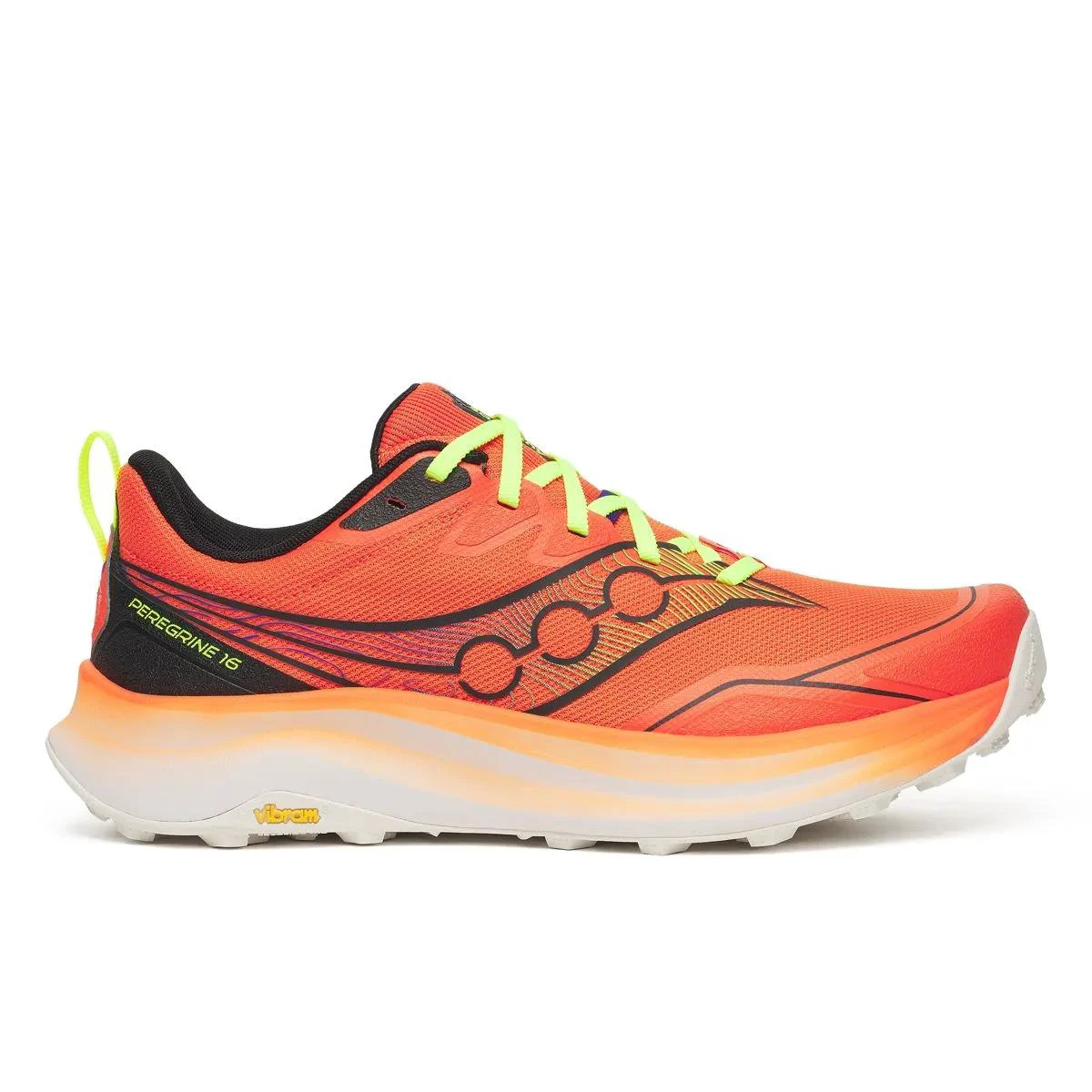 1. Pantofi alergare trail Saucony Peregrine 16 - portocaliu Fire | grip Vibram