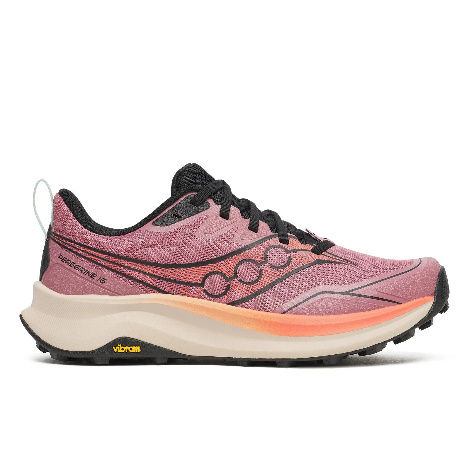 Pantofi alergare trail Saucony Peregrine 16 W - mov/somon | grip Vibram - 189820