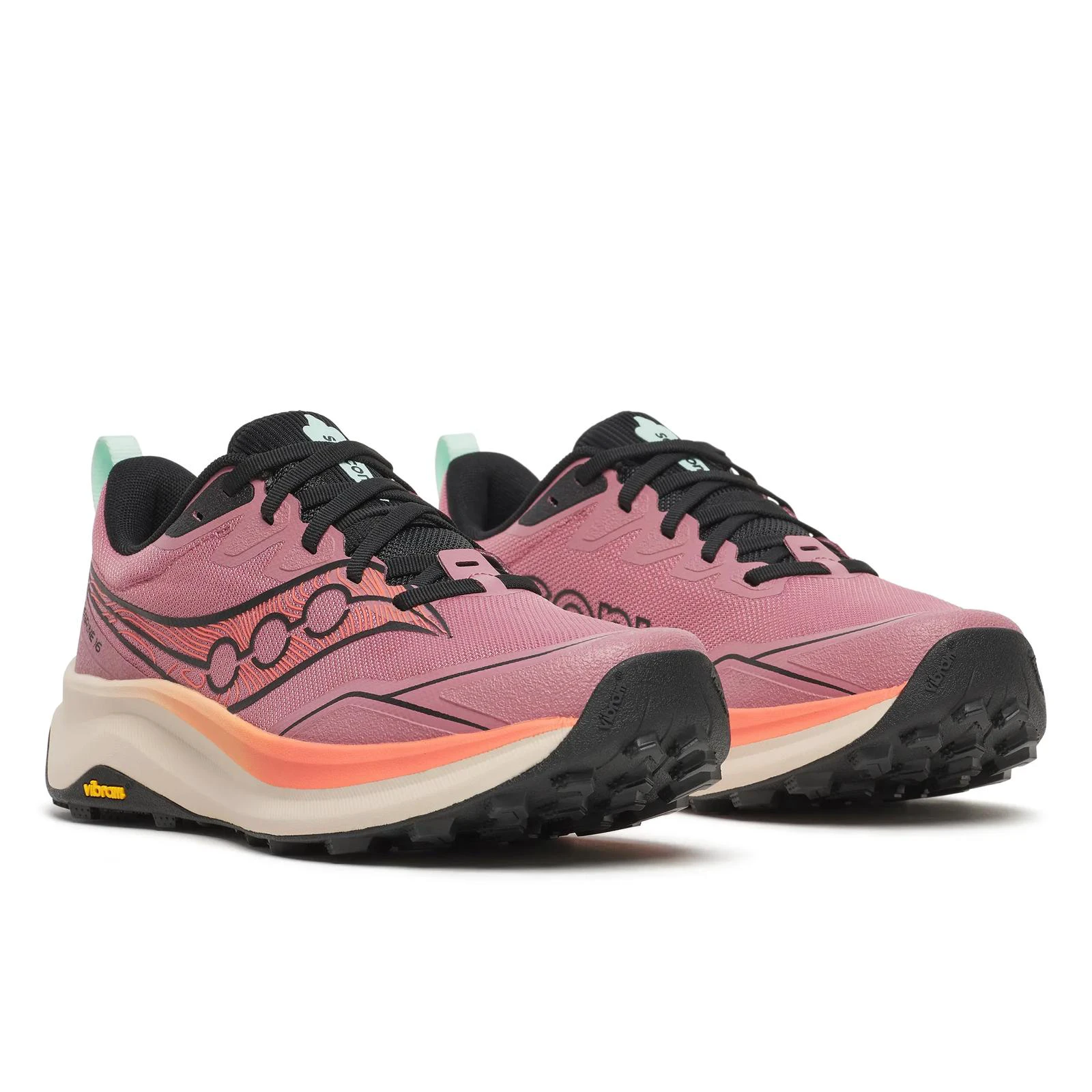 2. Pantofi alergare trail Saucony Peregrine 16 W - mov/somon | grip Vibram