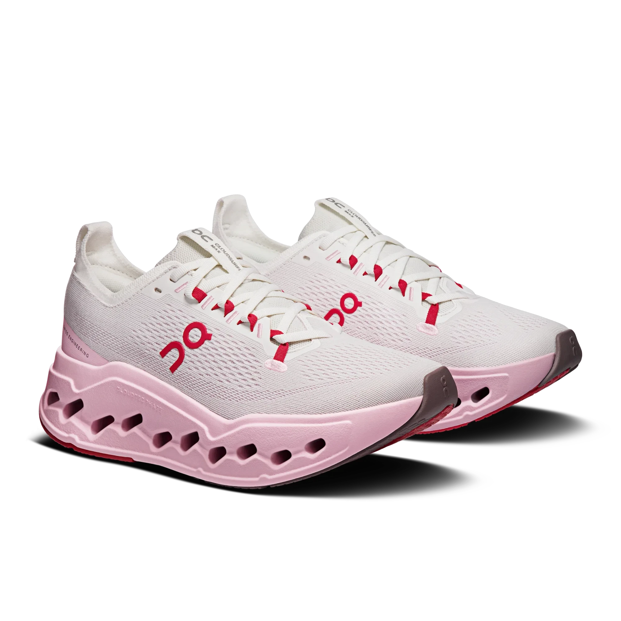 6. Pantofi alergare On Cloudsurfer Max W - amortizare maximă - Ivory | Peony