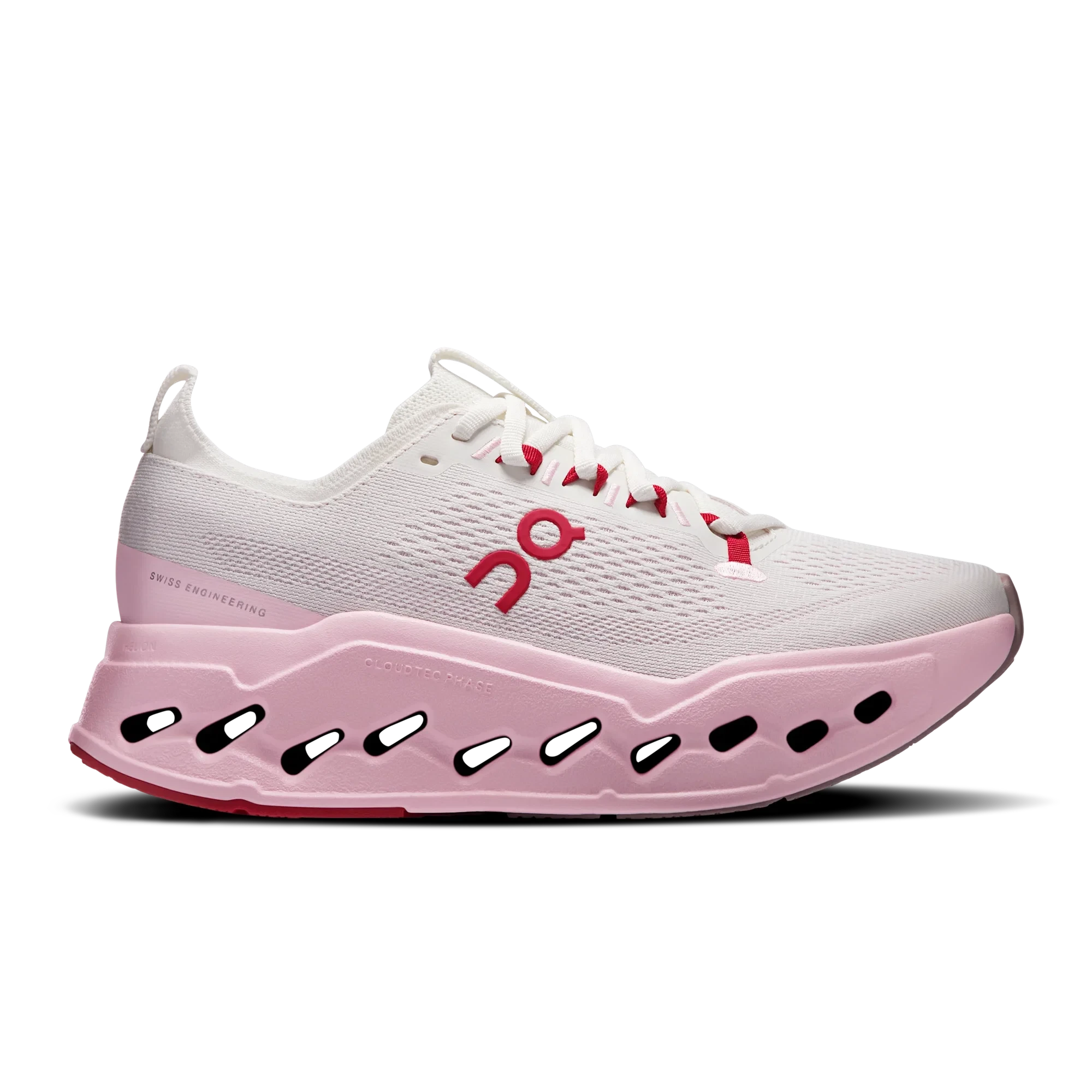 Pantofi alergare On Cloudsurfer Max W - amortizare maximă - Ivory | Peony - 189319
