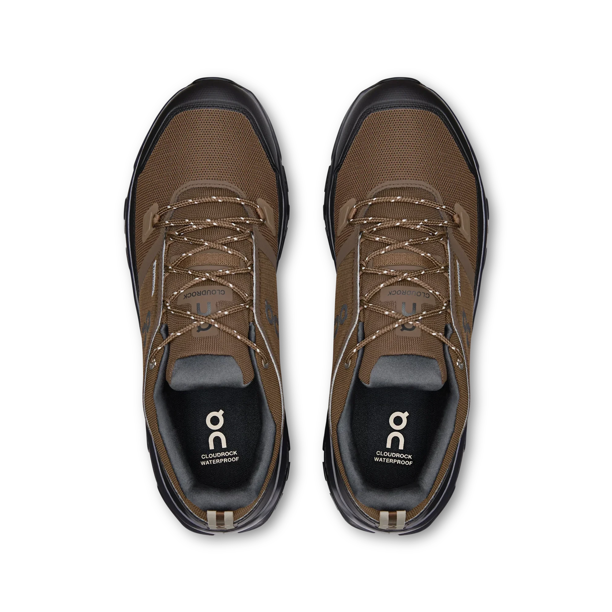 2. Pantofi hiking On Cloudrock Low WP - impermeabili trail - Earth | Black