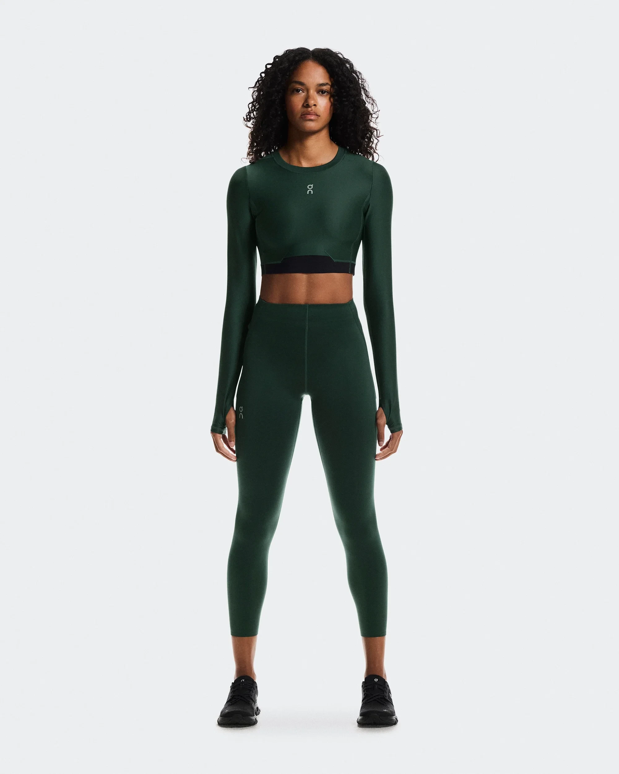 Bluză crop On Train Long Sleeve Crop W | antrenament - Obsidian - 189582