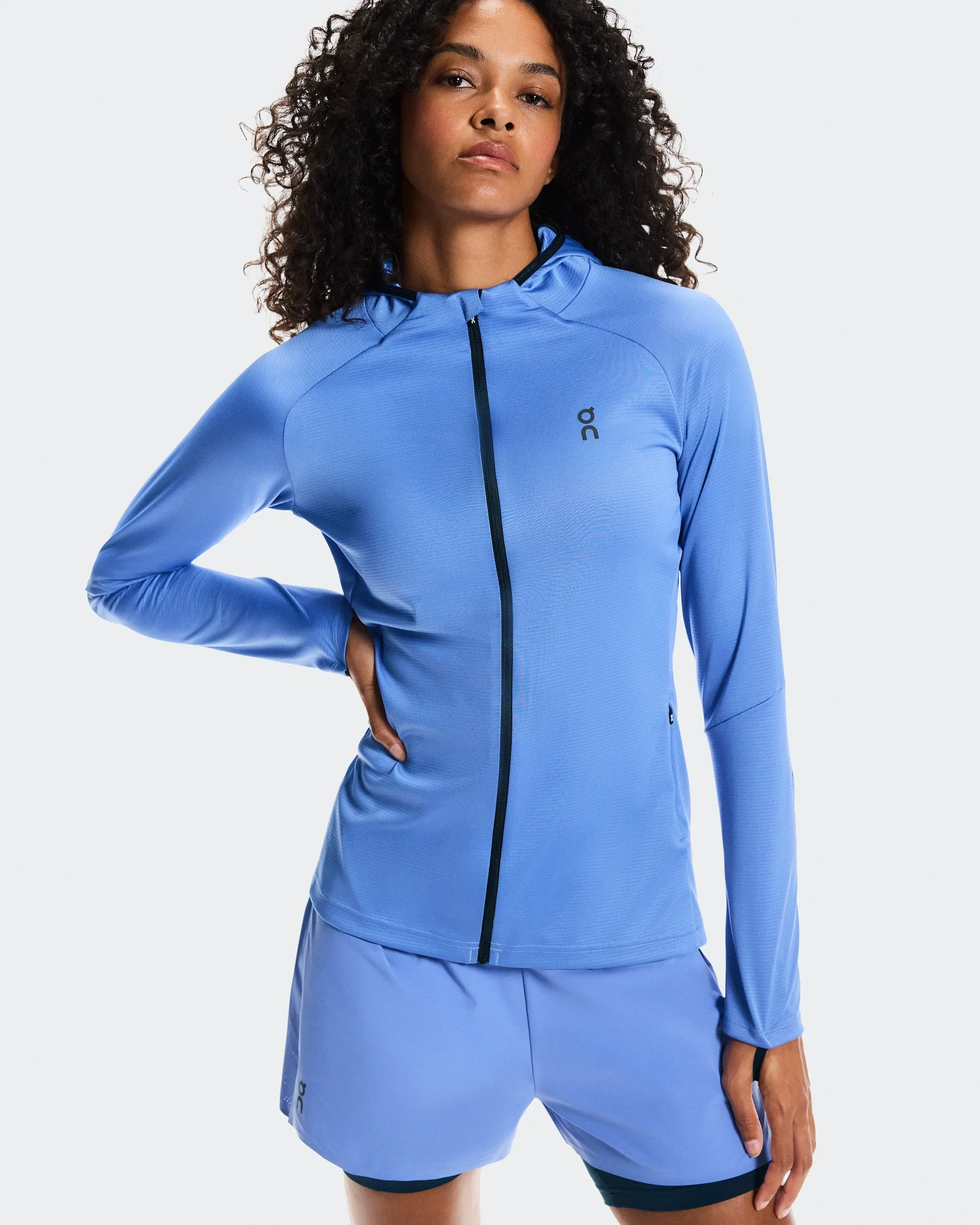 3. Hanorac On Climate Zip Hoodie W - albastru Iceberg | alergare