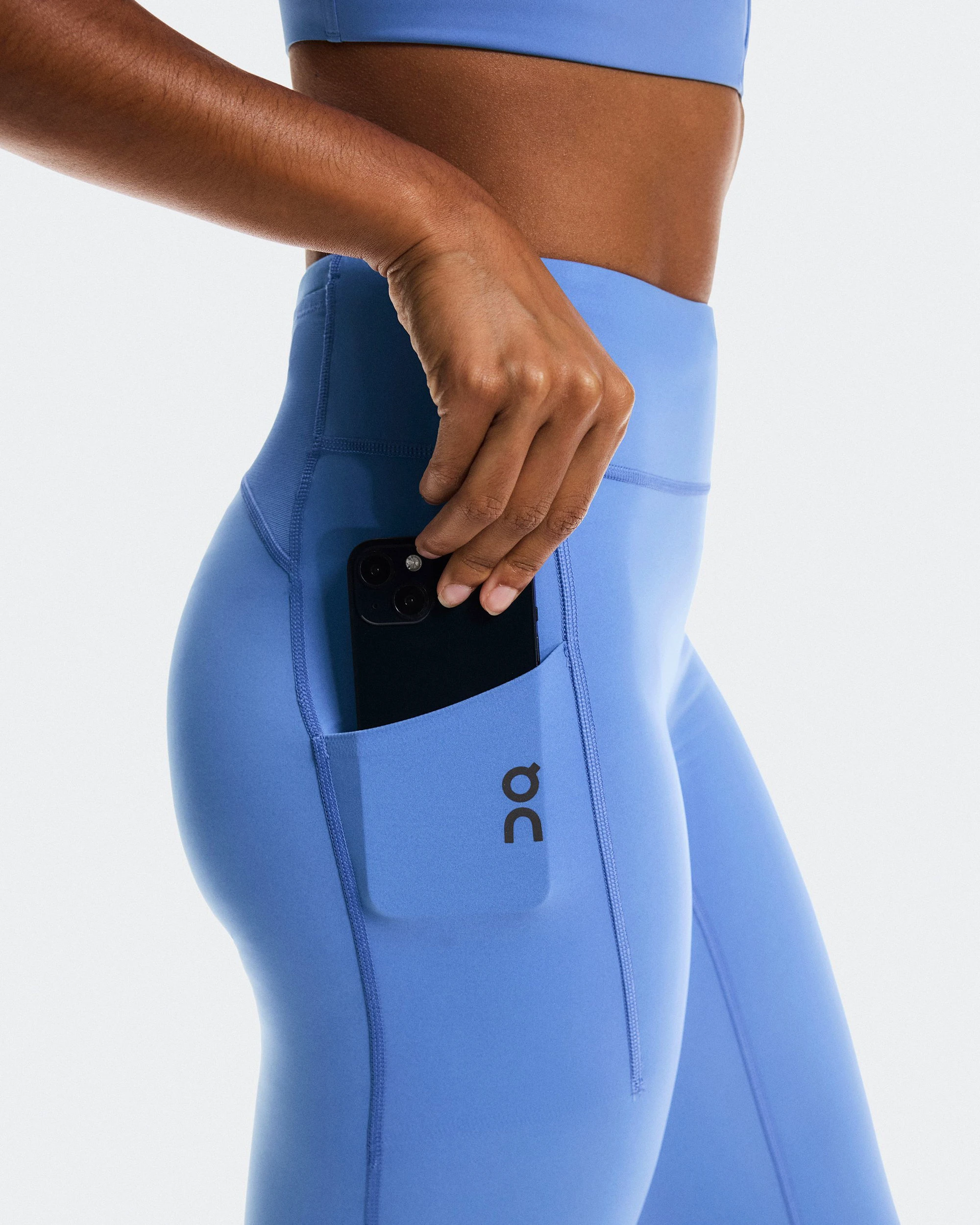 6. Colanți 7/8 On Performance Tights 7/8 W - albastru Sailor | alergare