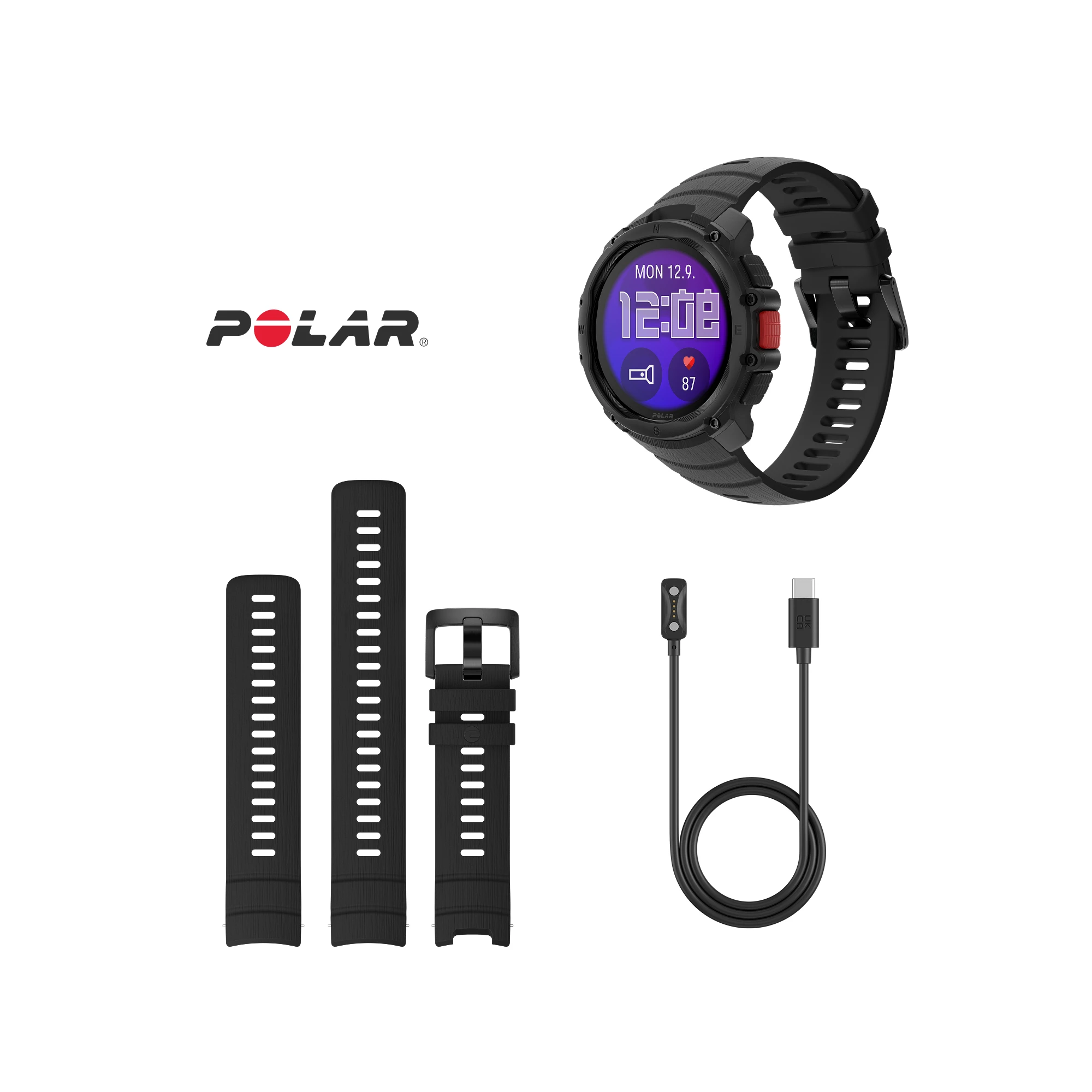 7. Polar Street X - smartwatch GPS negru Night Black