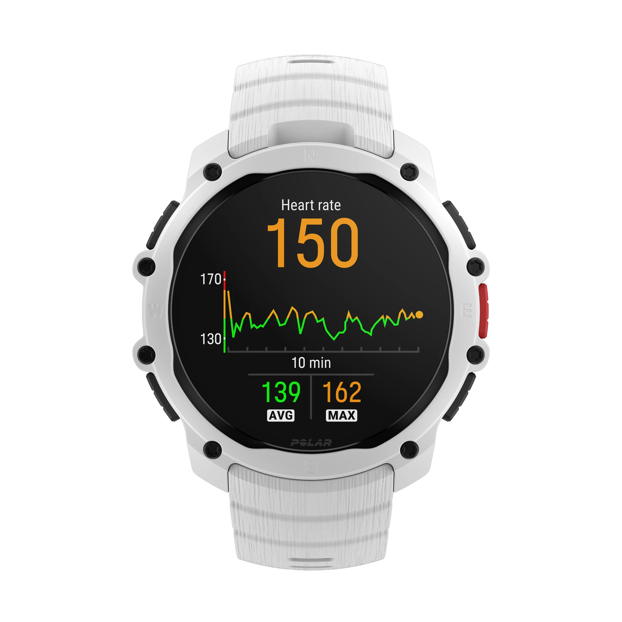 Polar Street X - smartwatch GPS alb Snow White - 190775
