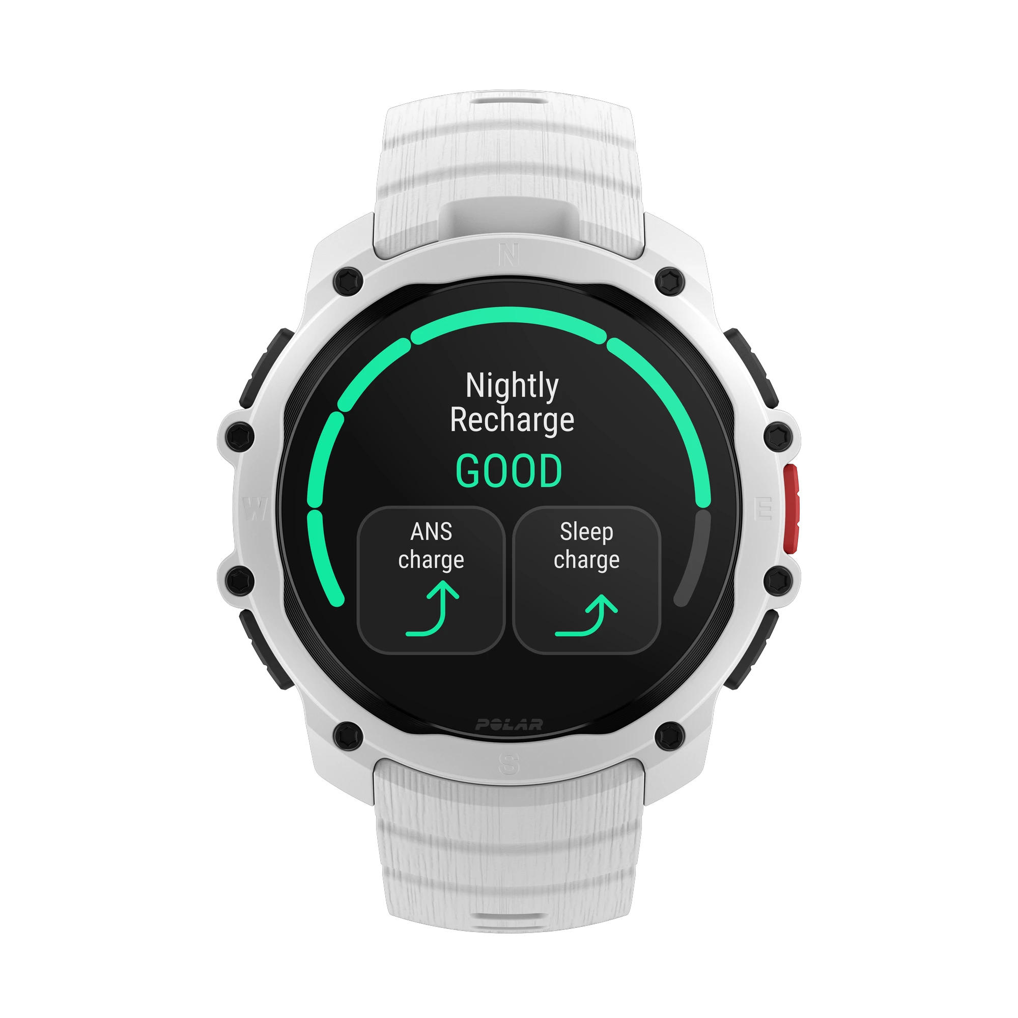7. Polar Street X - smartwatch GPS alb Snow White