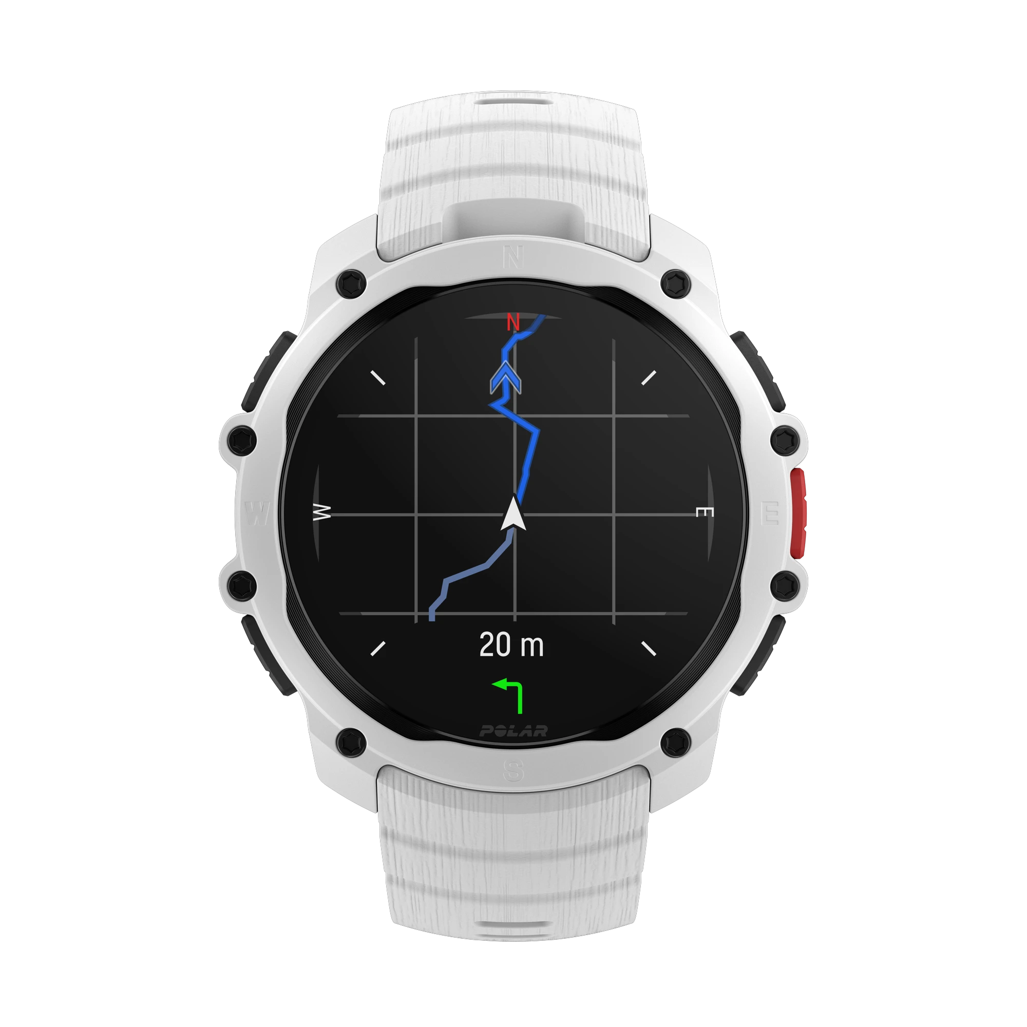 8. Polar Street X - smartwatch GPS alb Snow White