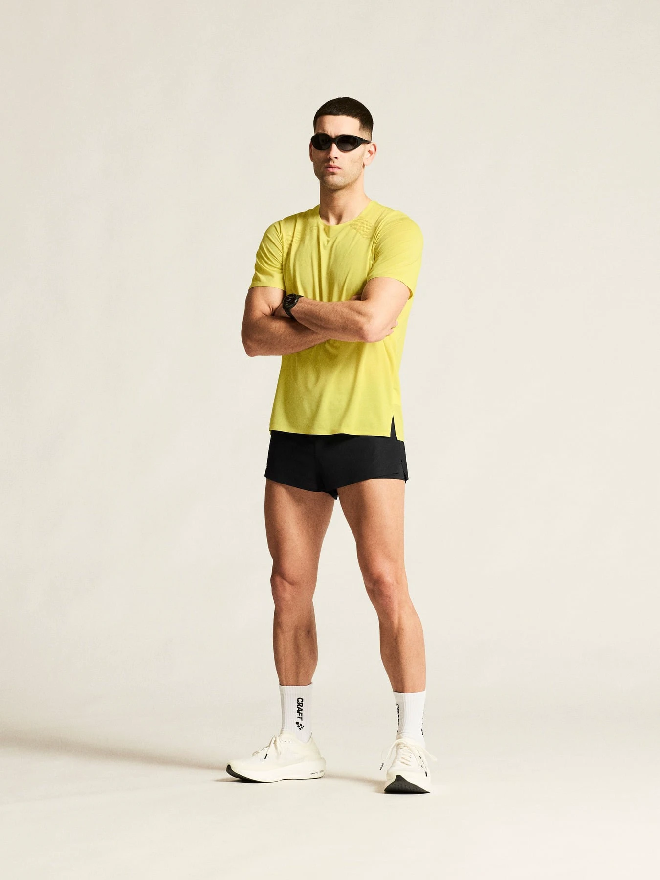 Tricou alergare Craft Race Day SS Tee 2 - galben | ultraușor performanță - 191051