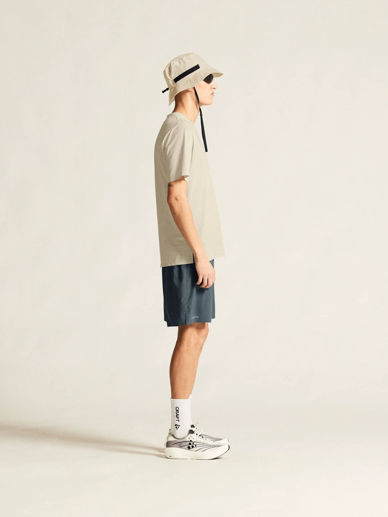 3. Tricou trail Craft Pro Trail SS Tee 2 - bej | poliester reciclat