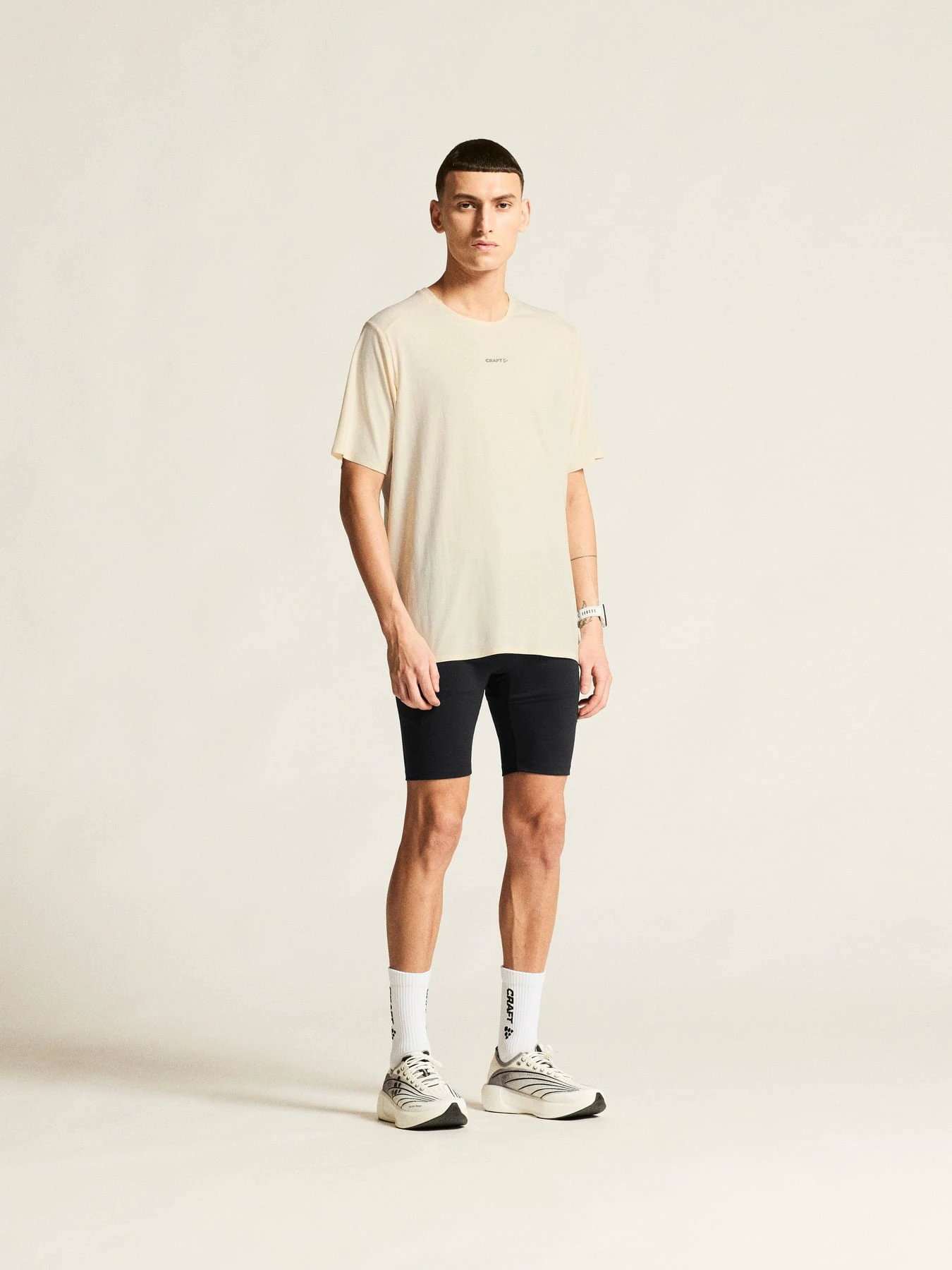 Tricou alergare Craft Hypervent Tee - alb | ventilație maximă - 191095