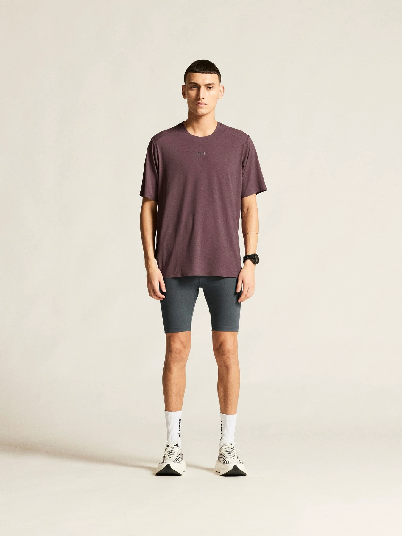 Tricou alergare Craft Hypervent Tee - mov | ventilație maximă - 191106