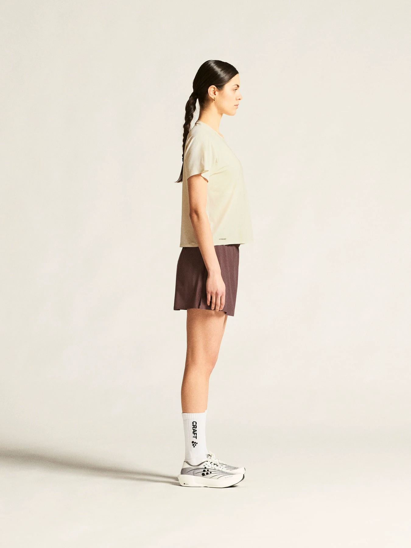 4. Tricou alergare Craft Hypervent Tee - alb | ventilație perforată
