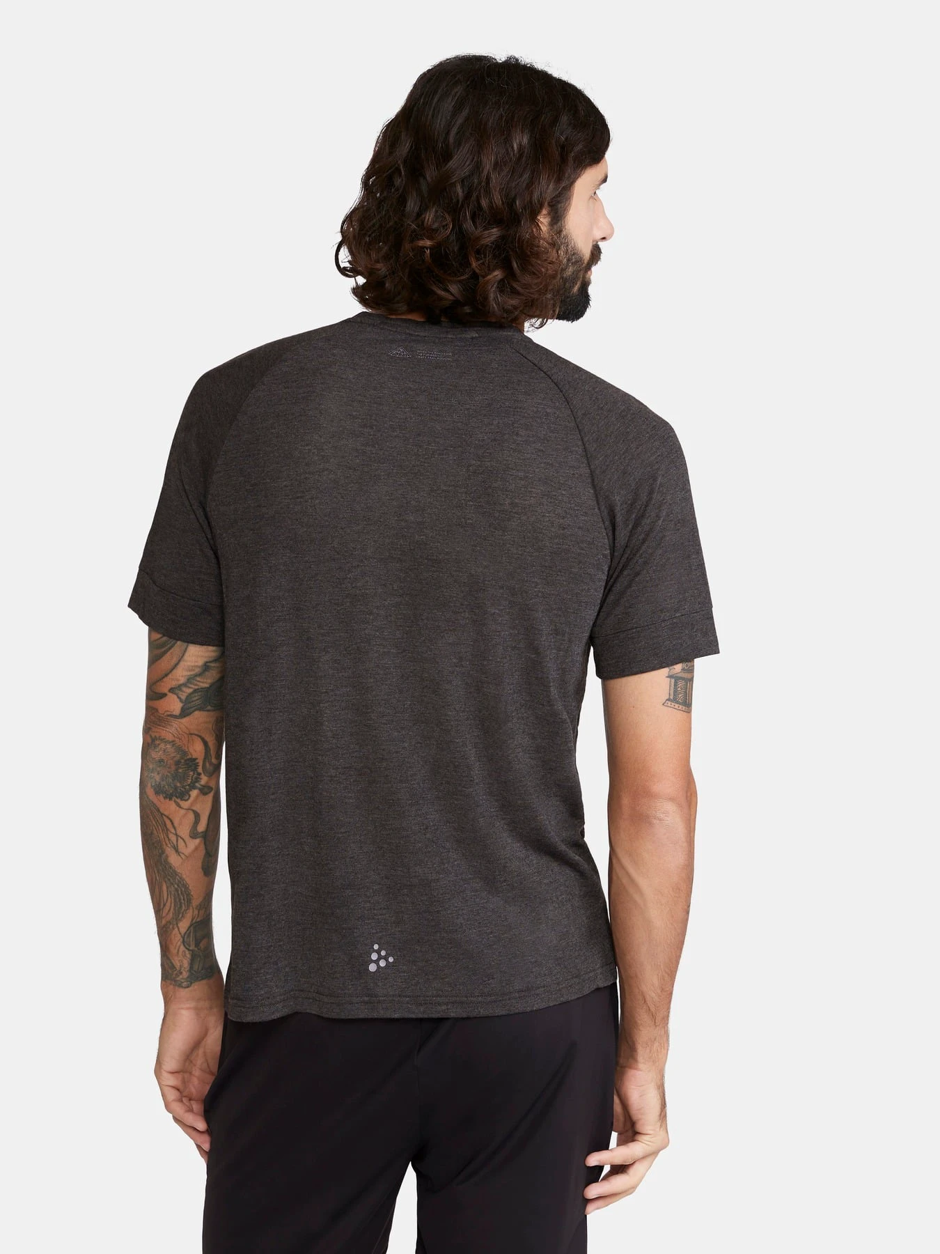 3. Tricou trail Craft ADV Trail Wool SS Tee - negru | lână reciclată