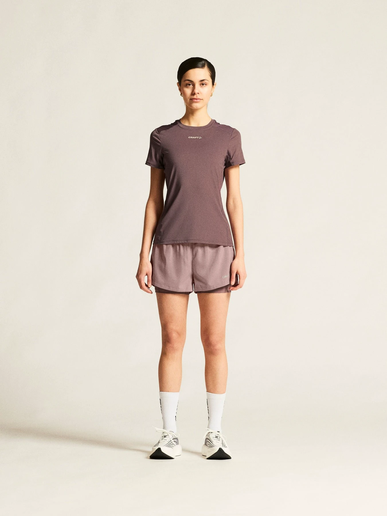 Tricou alergare Craft ADV Essence SS Tee 2 - mov | poliester reciclat - 191157