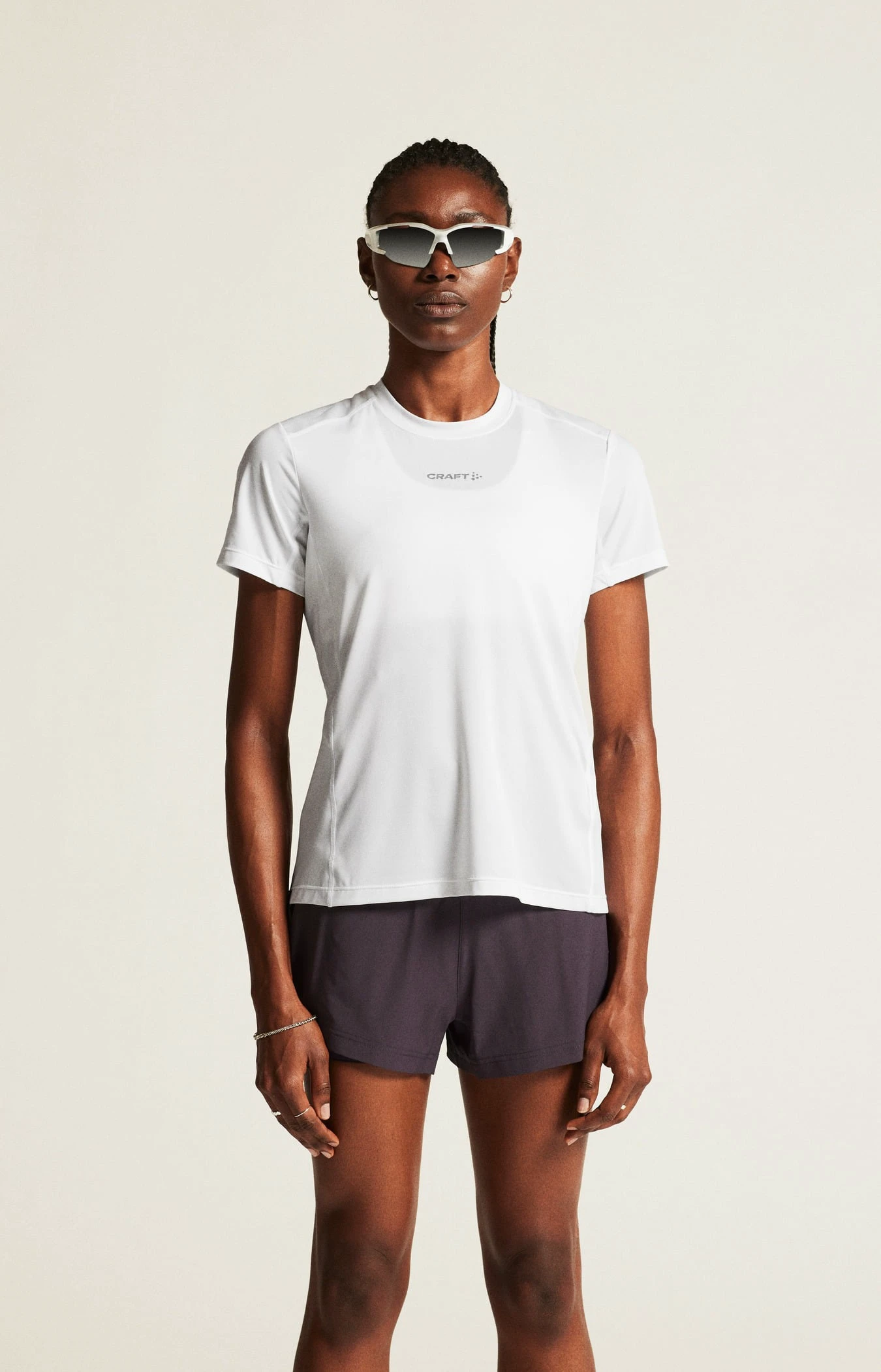 4. Tricou alergare Craft ADV Essence SS Tee 2 - alb | poliester reciclat
