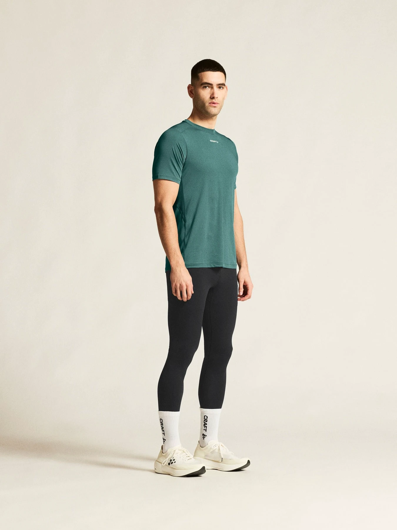 Tricou alergare Craft ADV Essence SS Tee 2 - verde | poliester reciclat - 191191