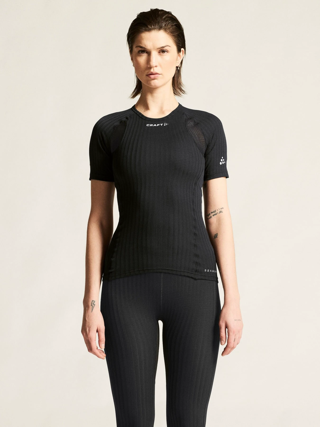 2. Tricou strat de bază Craft Active Extreme X RN SS W - negru | management termic