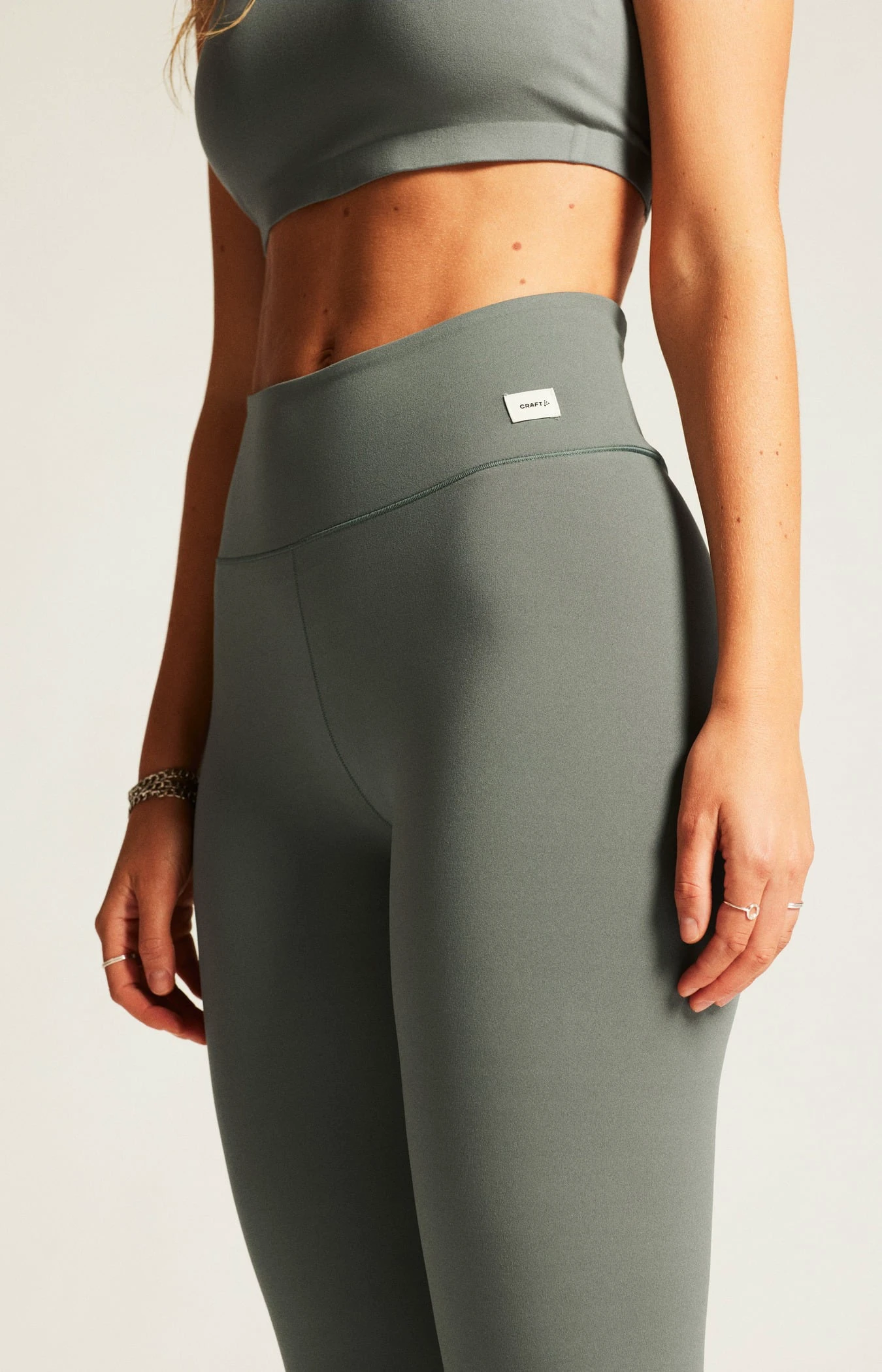6. Colanți Craft Collective 7/8 Tights - verzi | antrenament femei