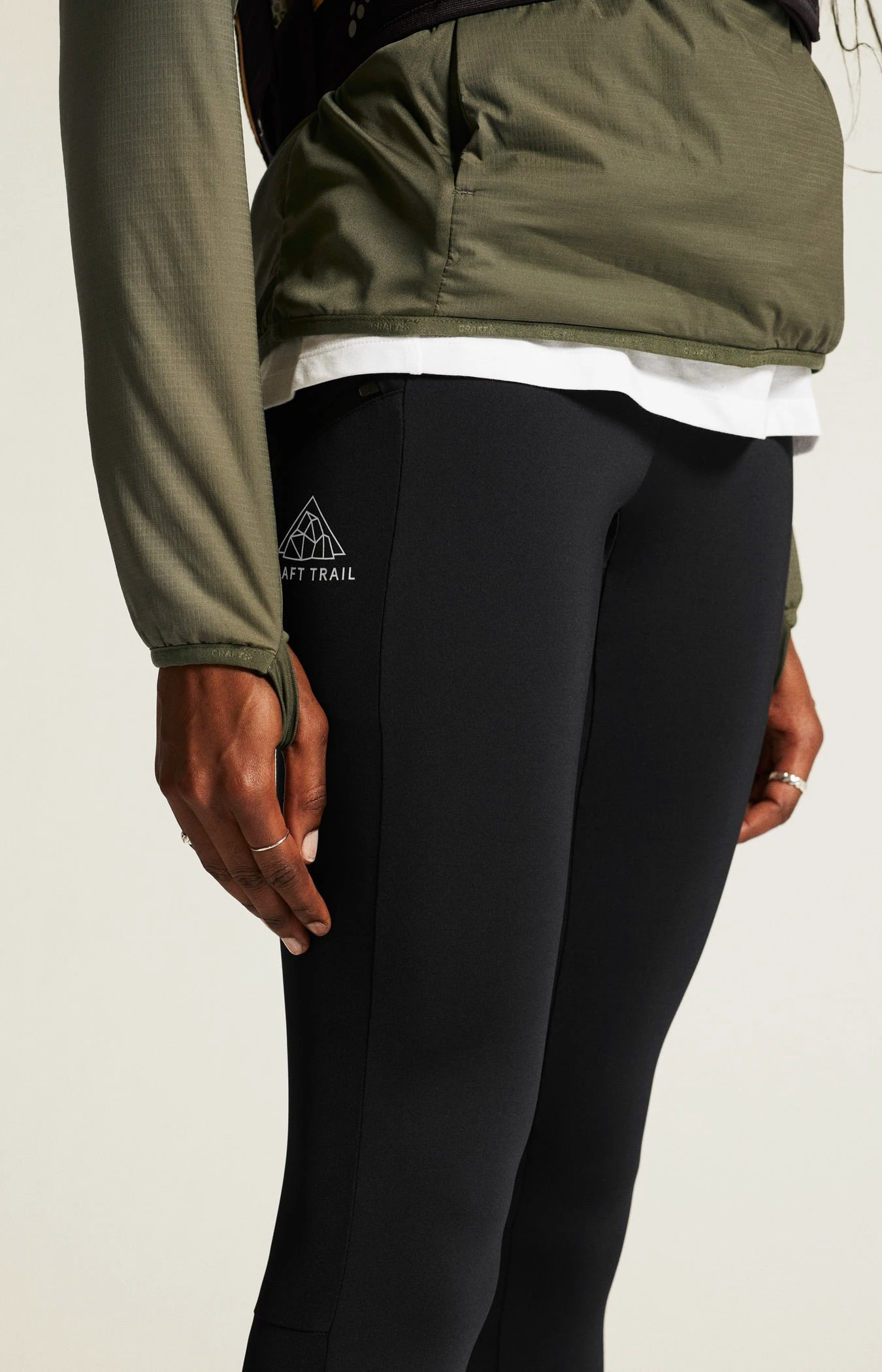 6. Colanți trail femei Craft Pro Trail Tights 2 - negru | poliamidă reciclată