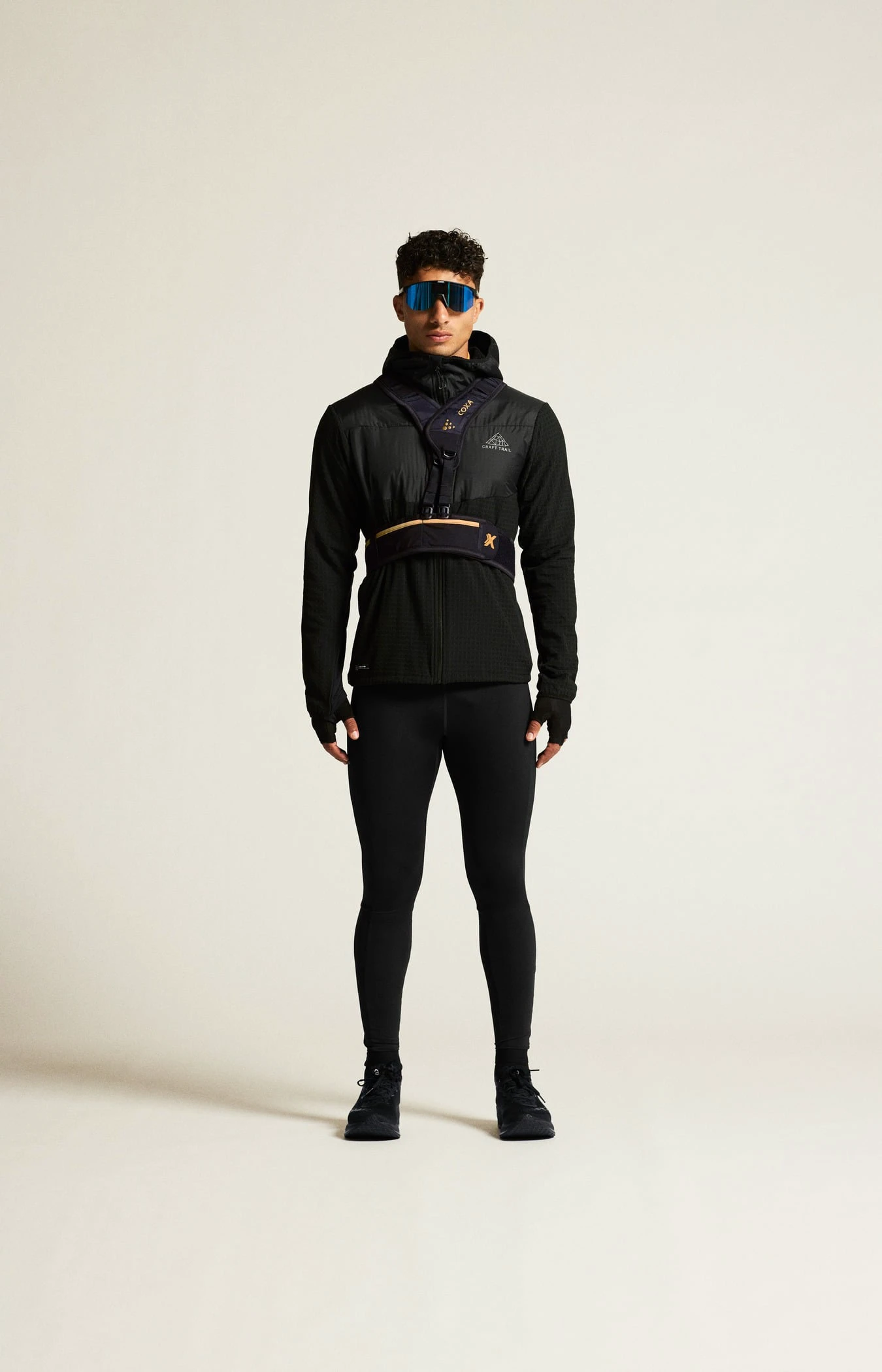 1. Colanți trail Craft Pro Trail Tights 2 - negru | poliamidă reciclată