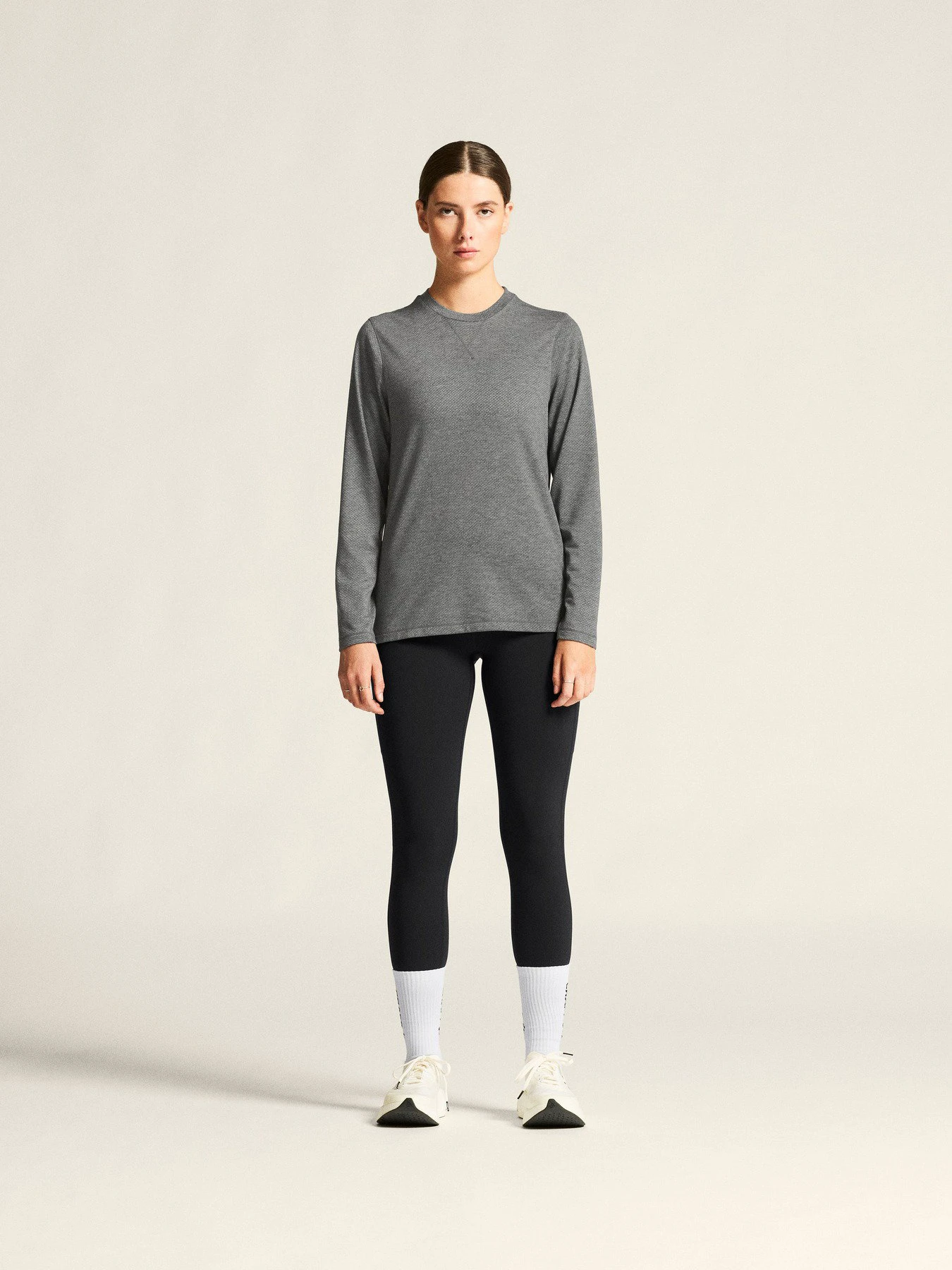 1. Bluză dame Craft Layers Thermal Mesh Cn - gri | strat de bază termic