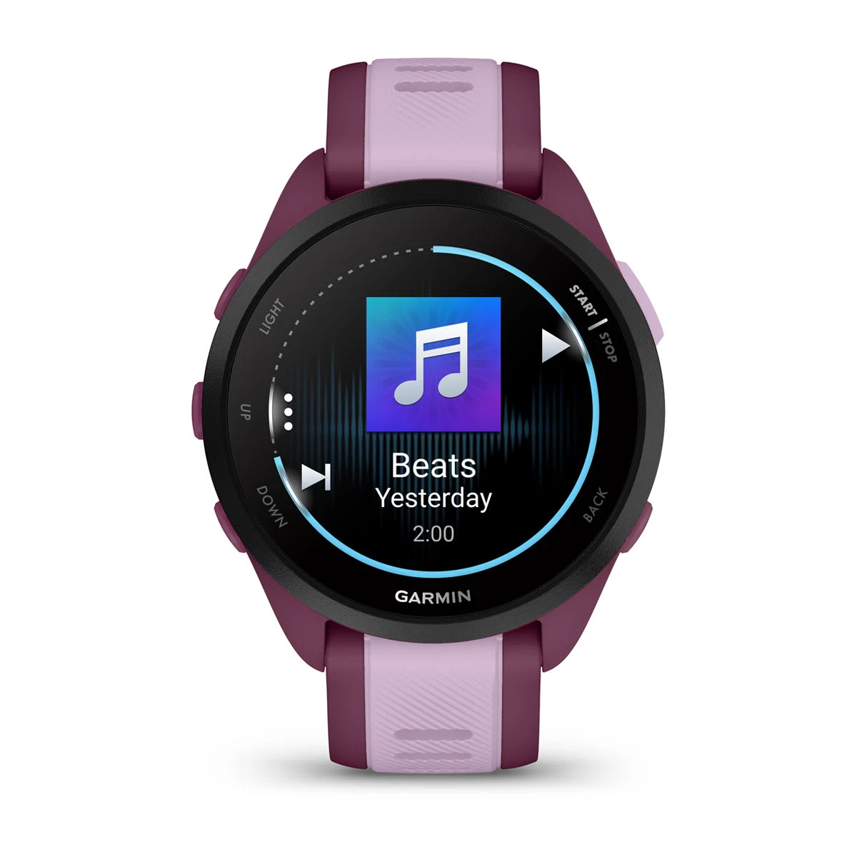 4. Garmin - Forerunner 165 Music ceas multisport cu GPS AMOLED - mov lila