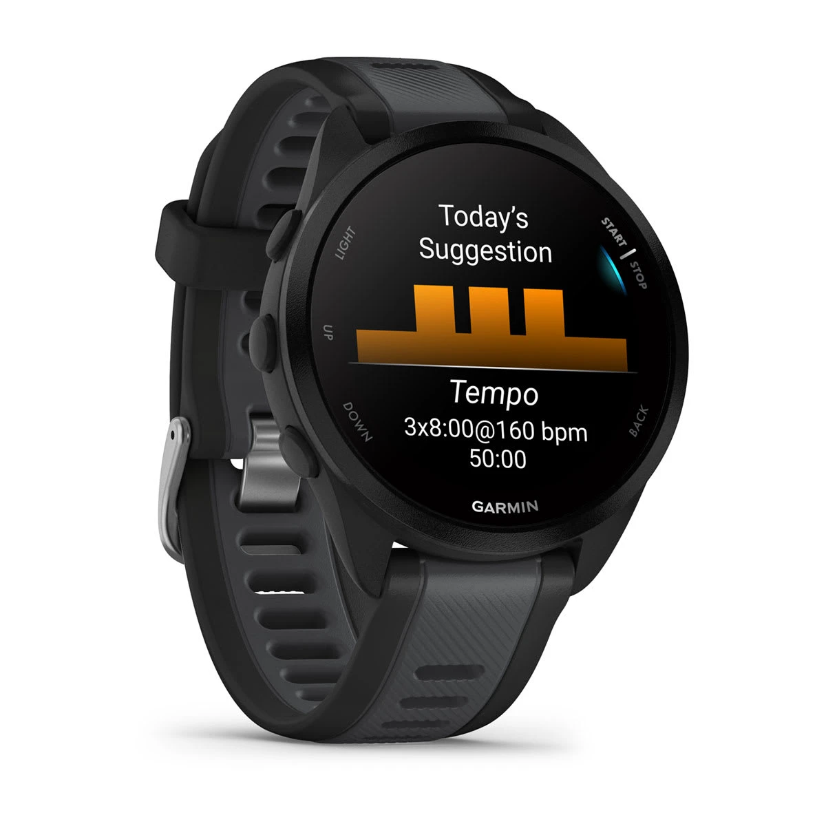 3. Garmin - Forerunner 165 Music ceas multisport cu GPS AMOLED - negru - gri slate grey