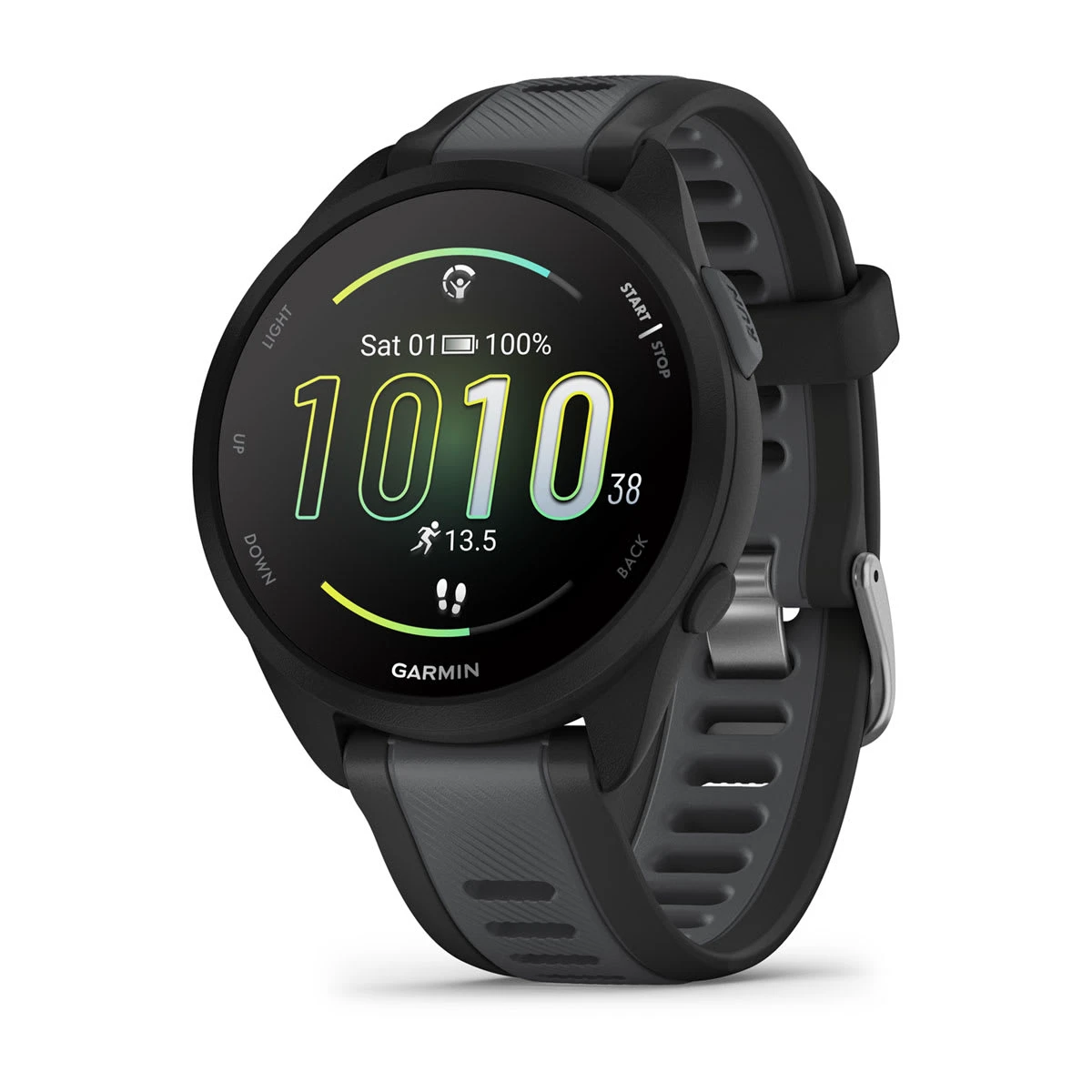 1. Garmin - Forerunner 165 Music ceas multisport cu GPS AMOLED - negru - gri slate grey
