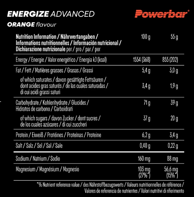 3. Powerbar - baton energie Energize Advanced Raspberry 55gr