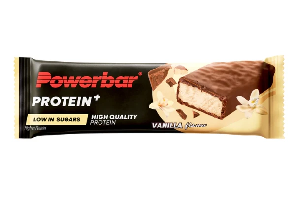 1. Powerbar - ProteinPlus - Chocolate - Vanilie - low sugar