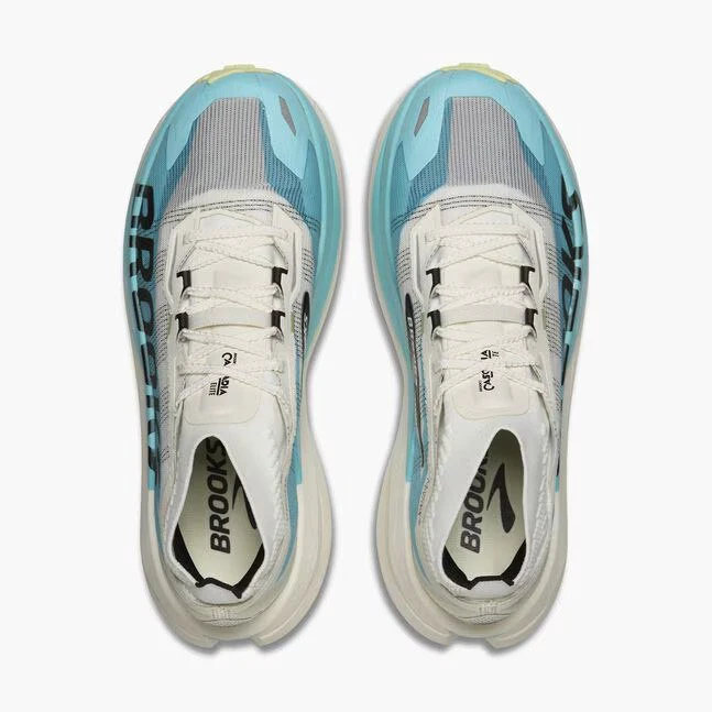 3. Pantofi trail Brooks Cascadia Elite - alb | placă carbon