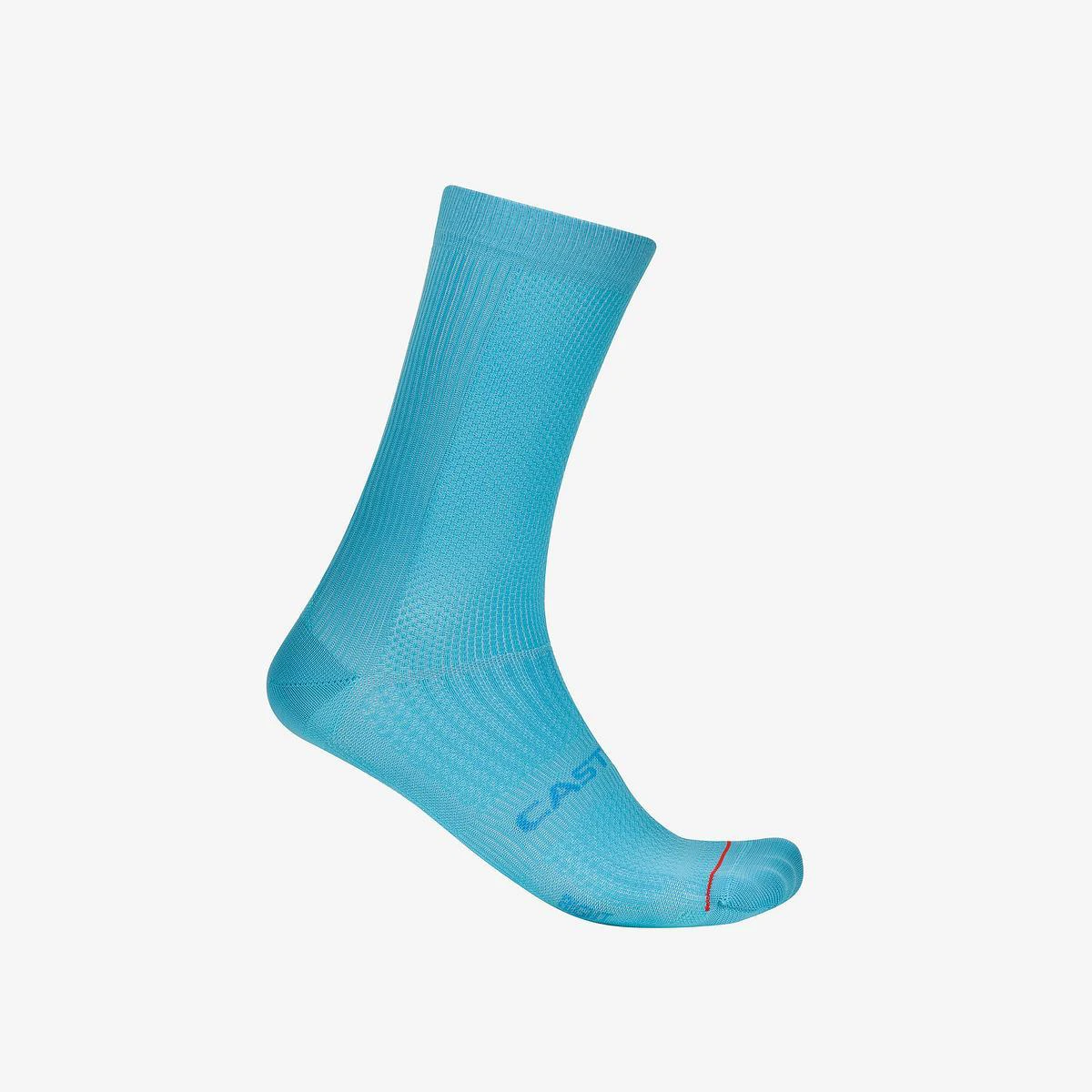 Sosete Castelli Espresso 18, unisex, albastru neon, XXL, 44-47 - 192354