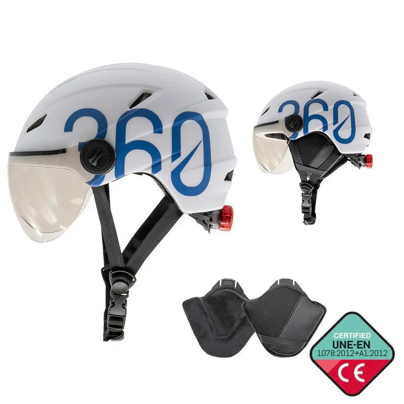 1. Casca GLOOB Urban cu urechi detasabile Alb-Albastru