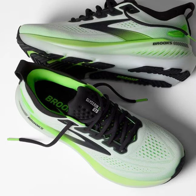 2. Pantofi alergare Brooks Glycerin GTS 23 - verde | stabilitate premium